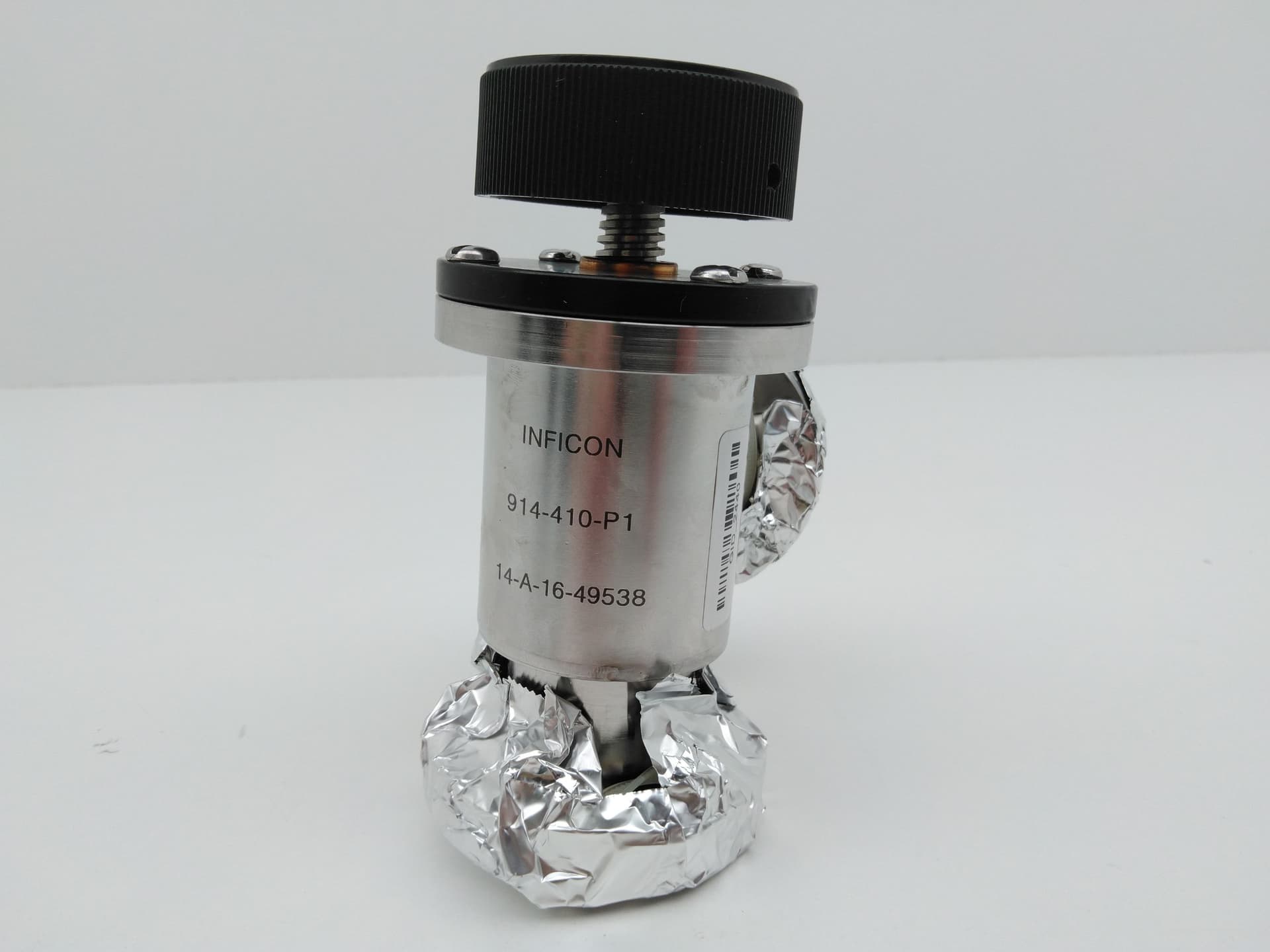 Inficon 914-410-P1 DN35CF-DN40CF Manually Operated Bellow Sealed SS Angle Valve