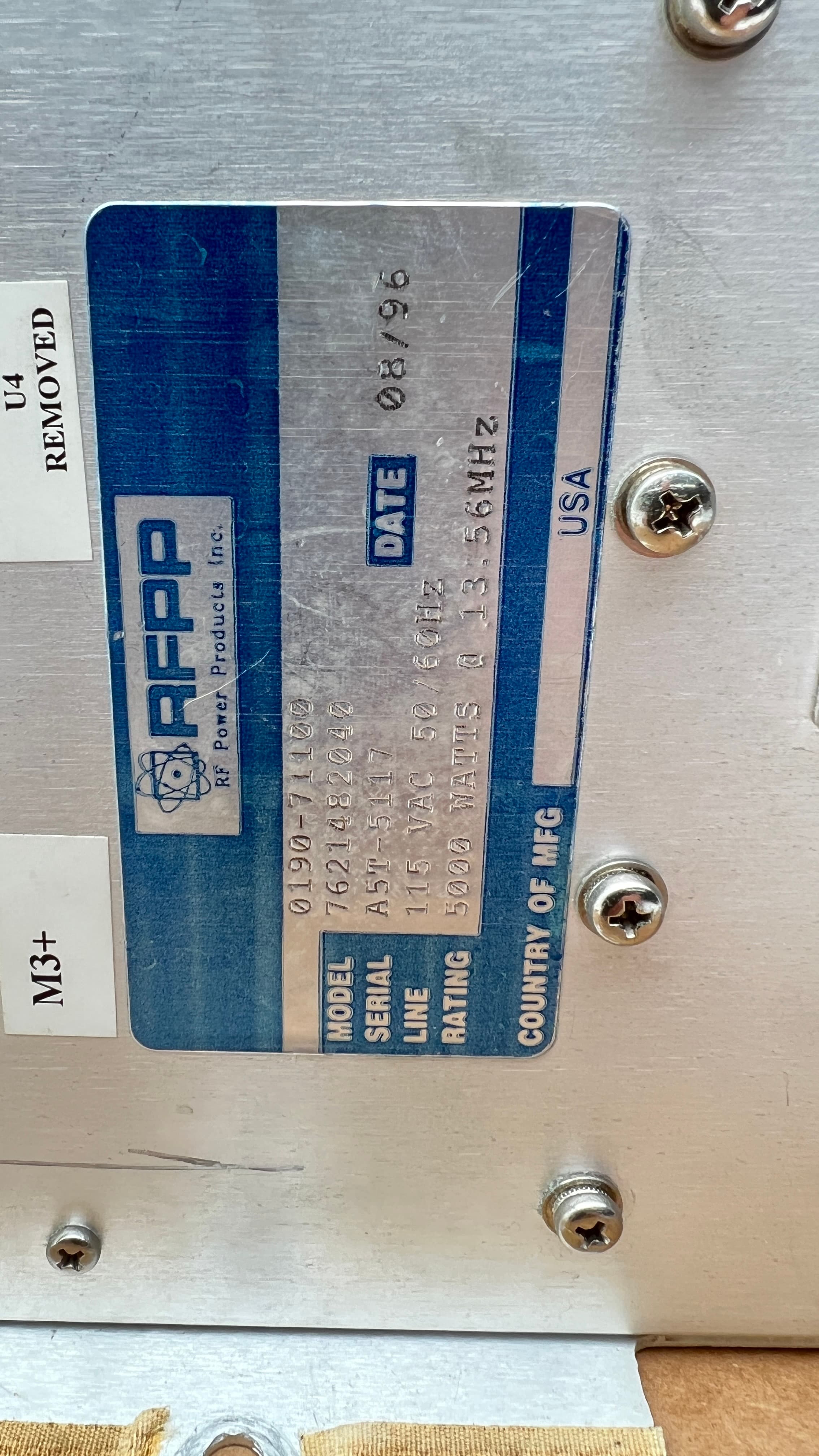 RFPP AM-50 5000 Watt Automatching Network 13.56 MHz