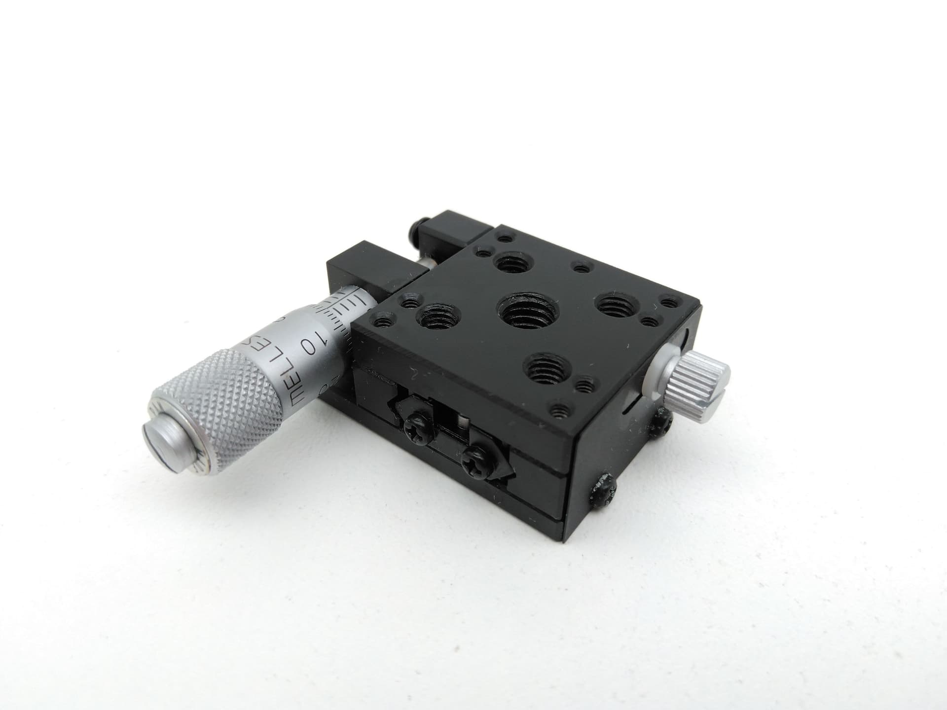 Melles Griot 10mm travel 25 x25mm Top Linear translator w/ micrometer