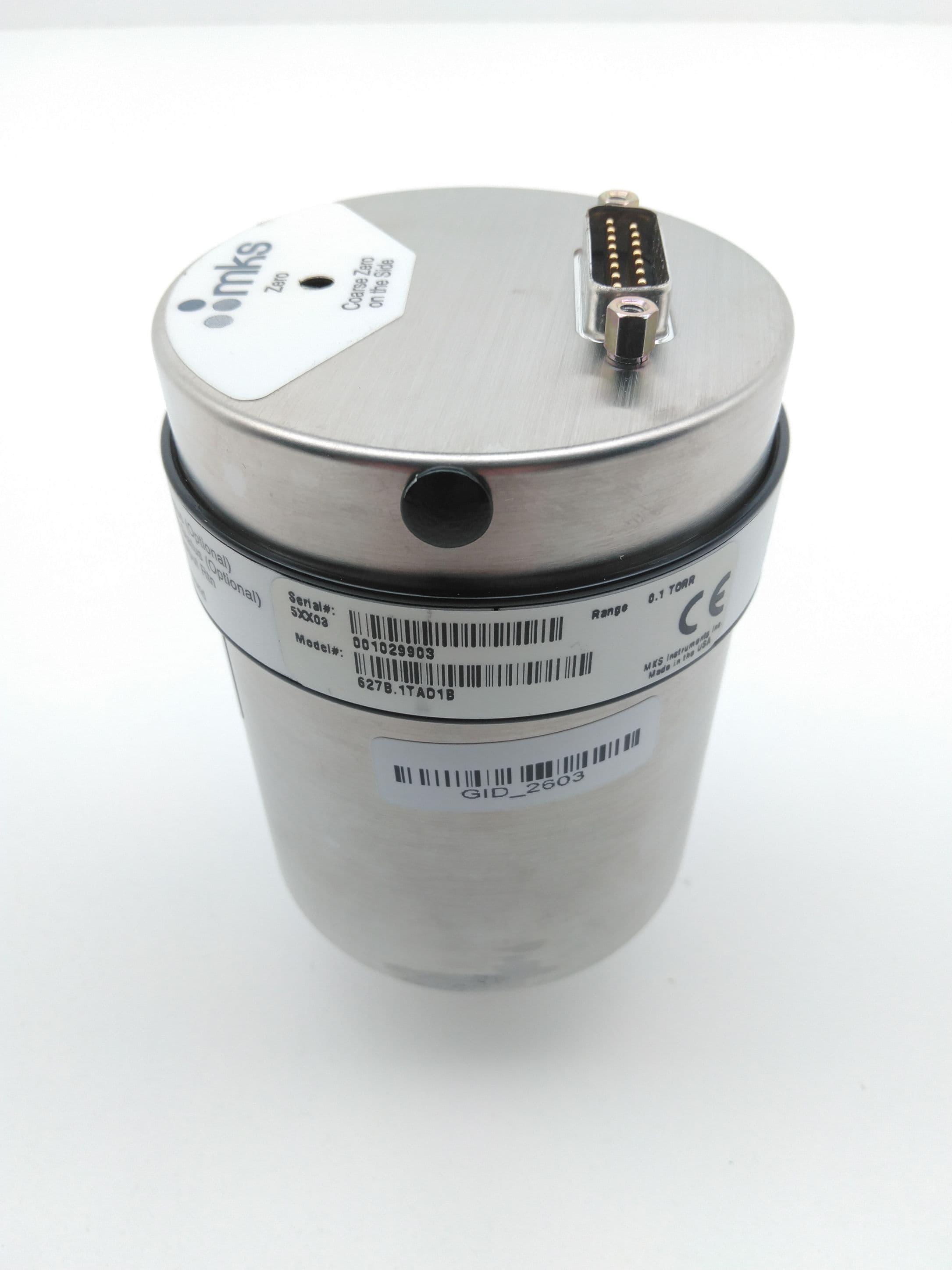 MKS Baratron 627B.1TAD1B Capacitance Manometer 0.1Torr