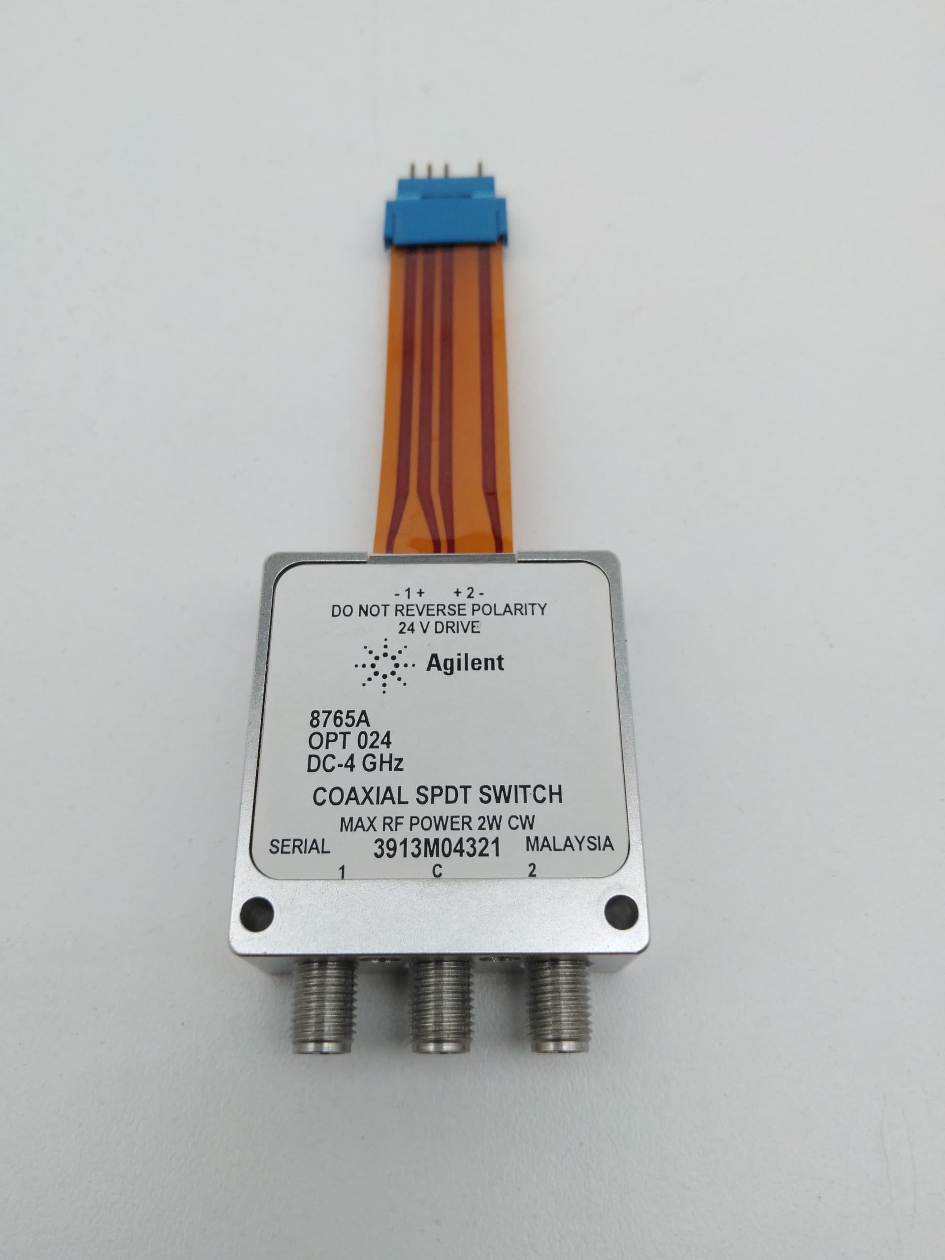 Agilent 8765A OPT 24 Coaxial SPDT Switch, DC-4 GHz