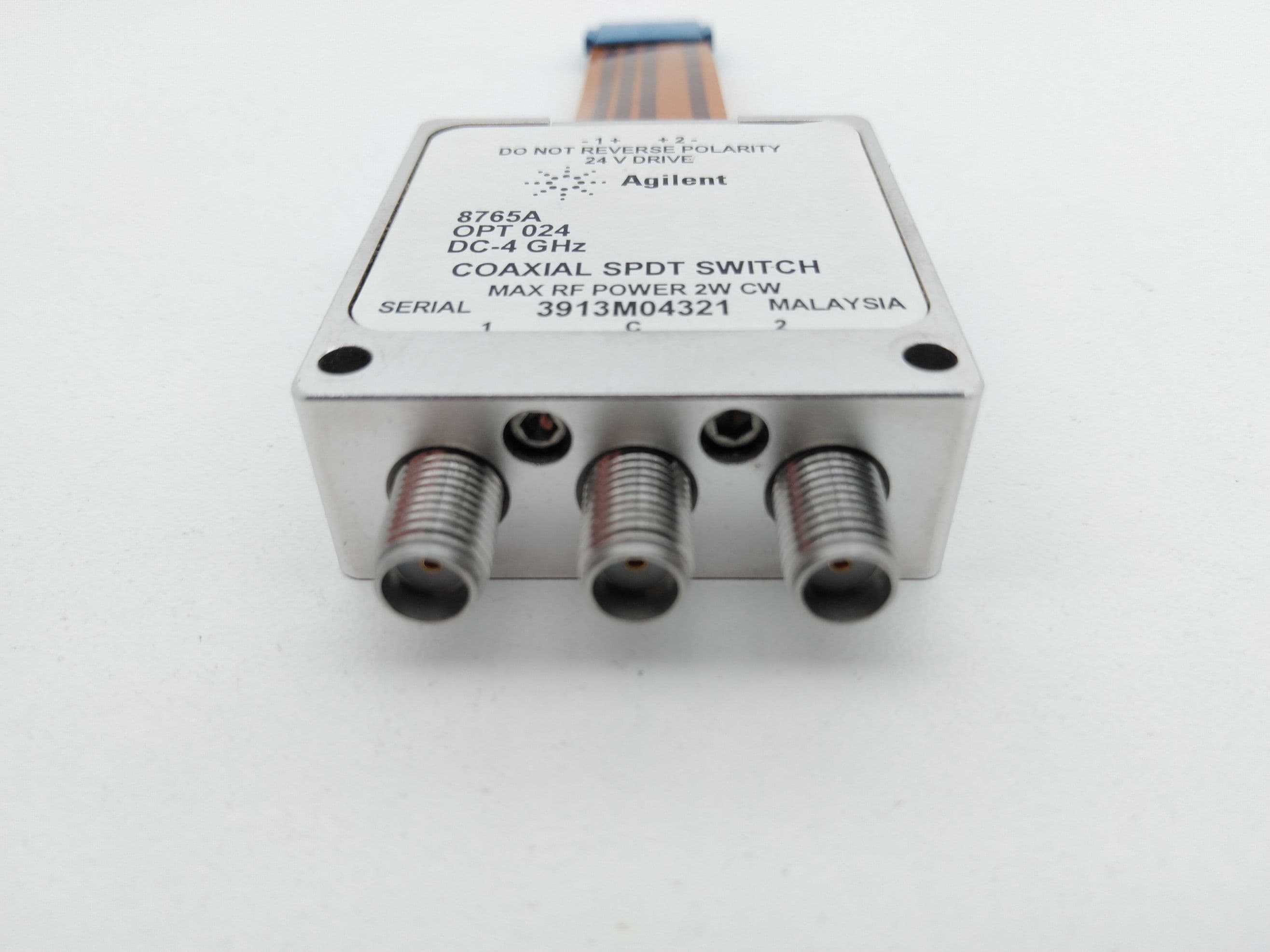 Agilent 8765A OPT 24 Coaxial SPDT Switch, DC-4 GHz