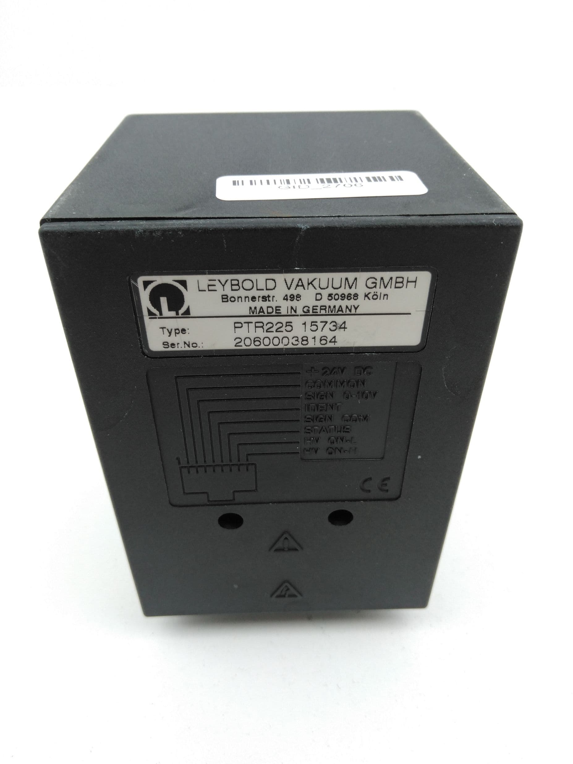 Leybold PTR 225 15734 Vacuum Penning Gauge Transmitter