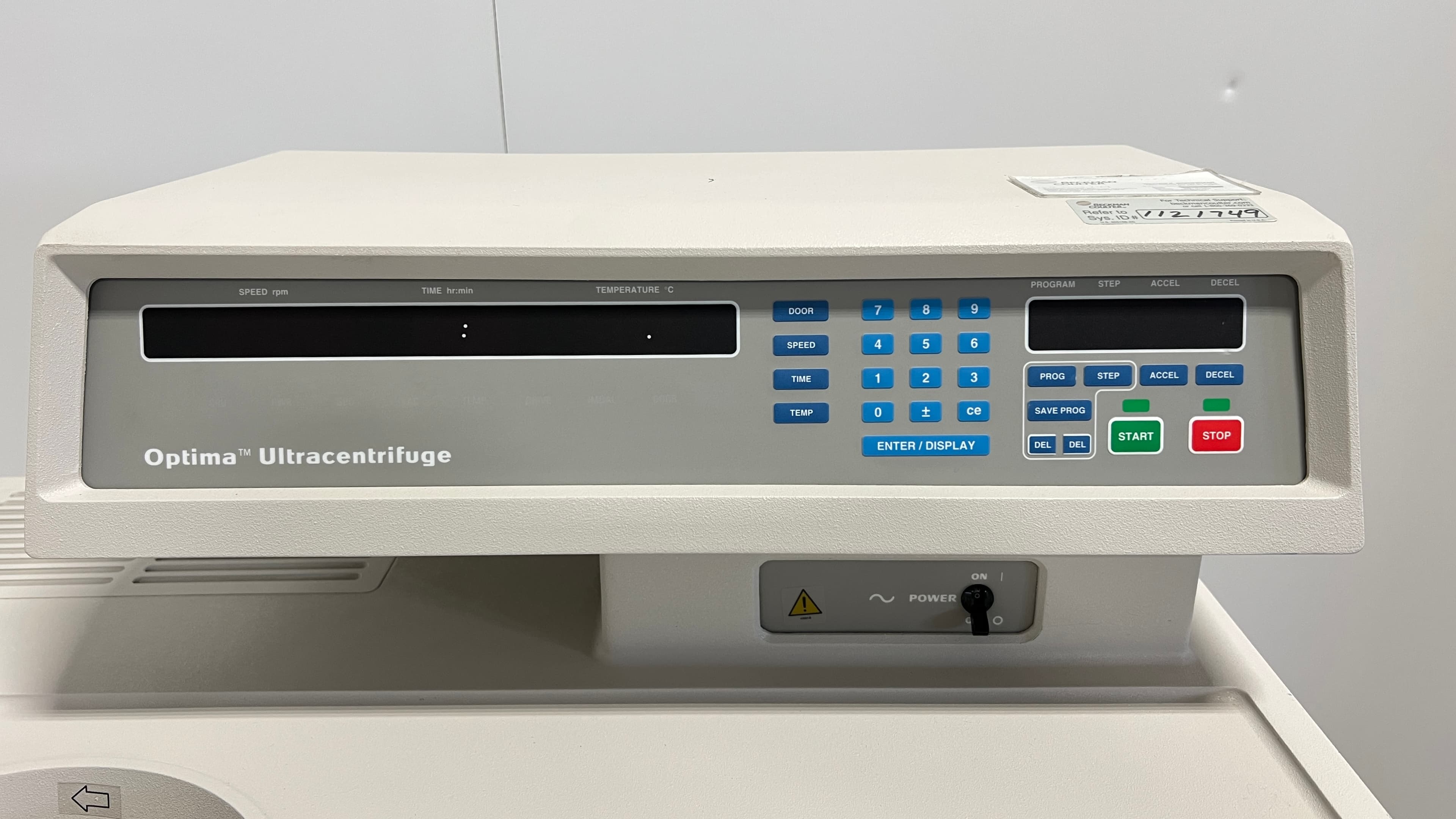 Beckman Optima Ultracentrifuge TLX-120K Temp Sensor Calibration Error - Details