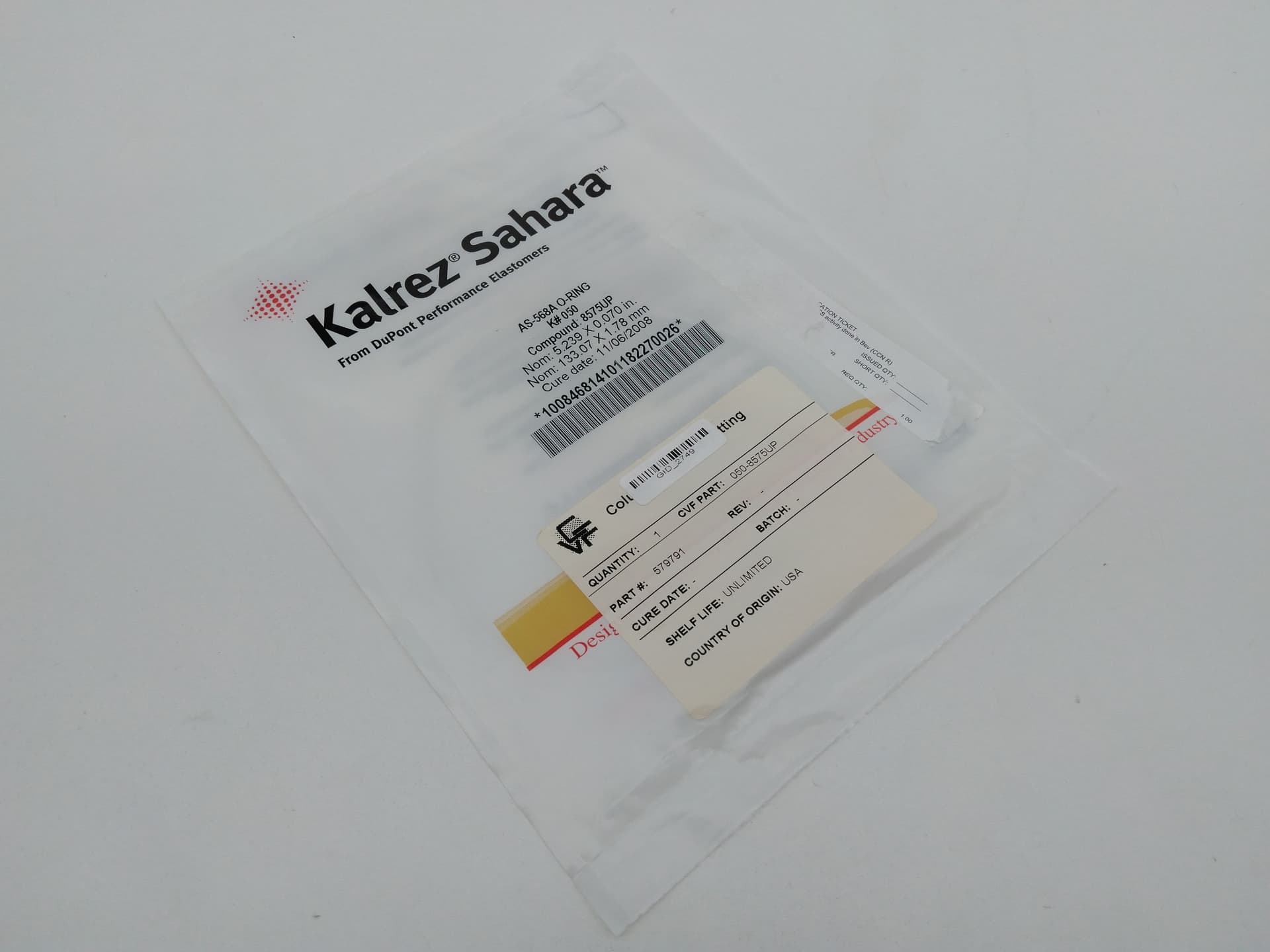 Kalrez Sahara AS-568A K#50 Compound:8575UP O-Ring 133.07 X 1.78mm