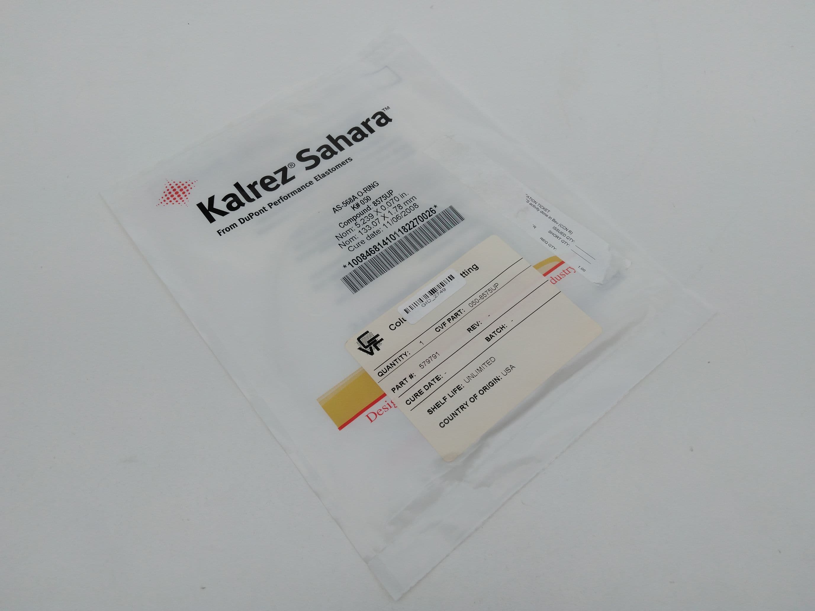Kalrez Sahara AS-568A K#50 Compound:8575UP O-Ring 133.07 X 1.78mm