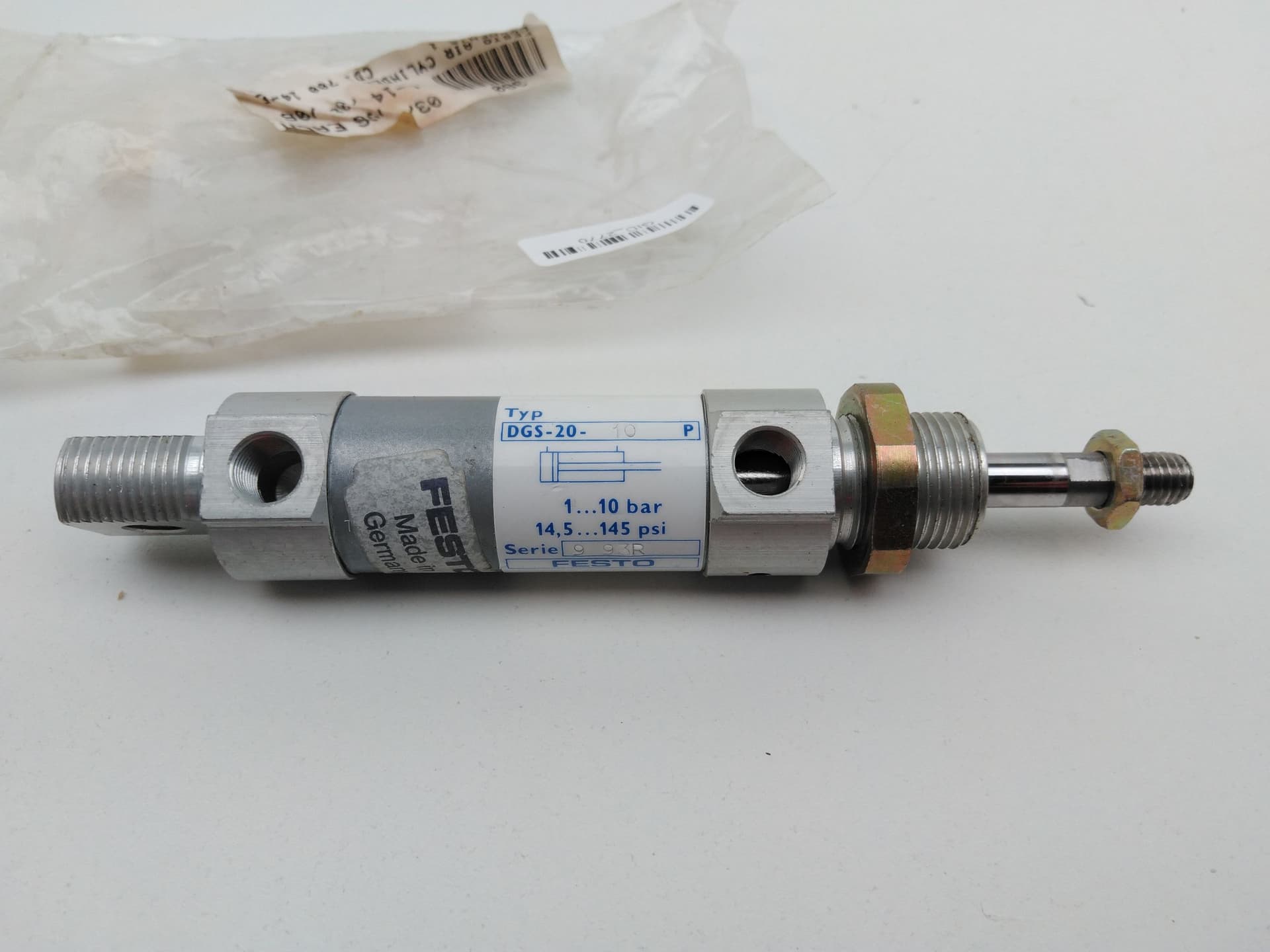 Festo DGS-20-10-P Pneumatic Round Cylinder, 145PSI