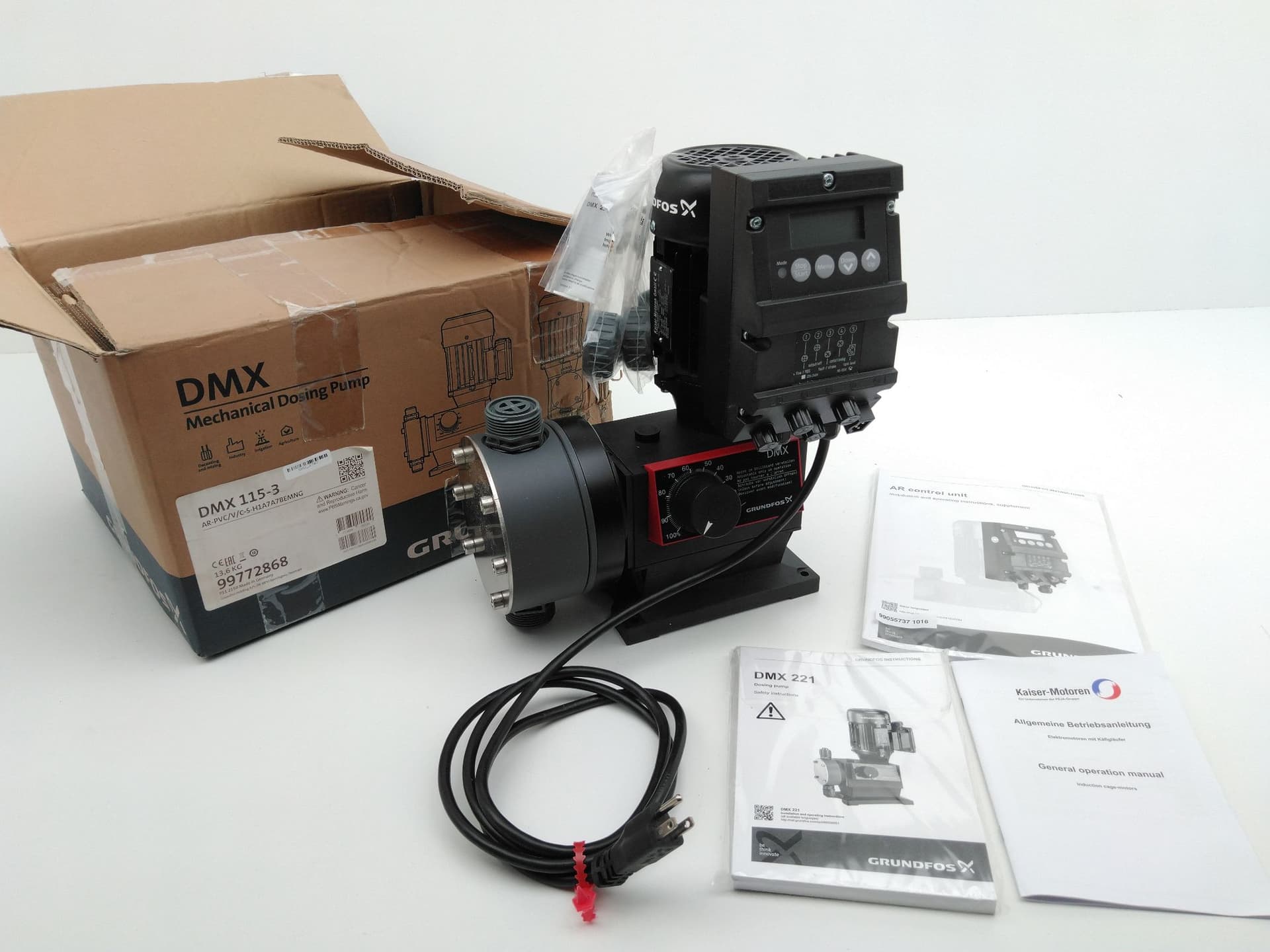 Grundfos DMX 115-3 AR-PVC/V/C-S-H1A7A7BEMNG, Mechanical Dosing Pump,138 l/h
