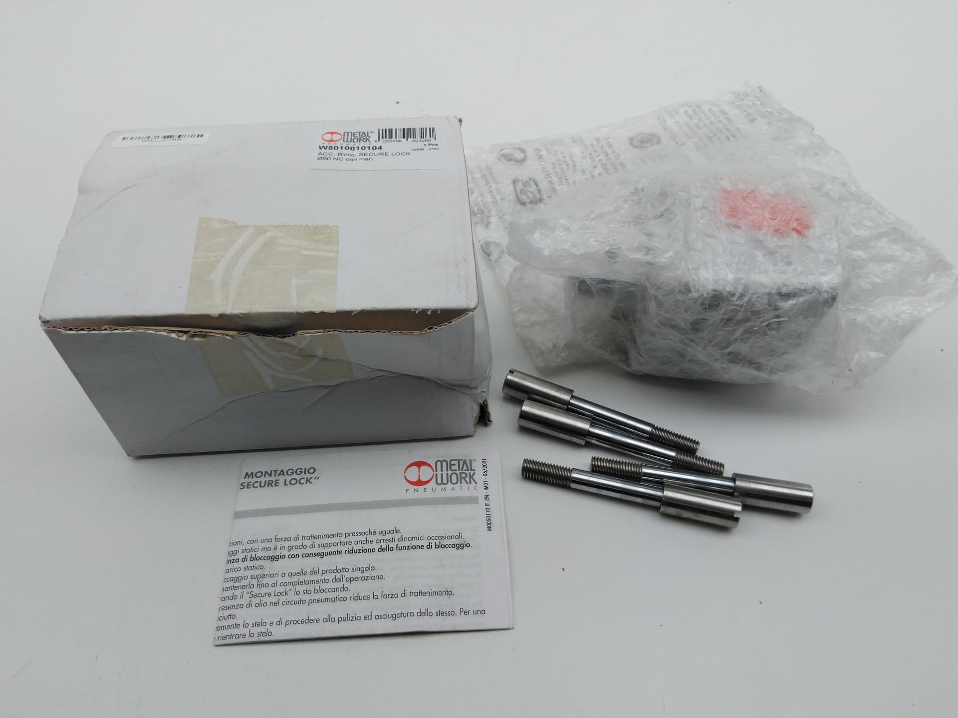 MetalWork Pneumatic W5010010104 Rod Block Secure Lock Ø50 NC Manual Unlocking