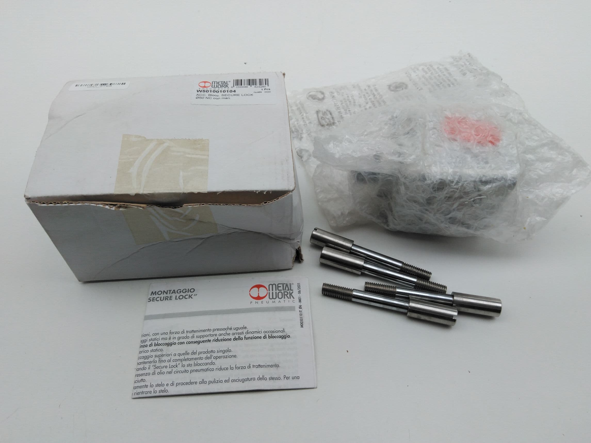 MetalWork Pneumatic W5010010104 Rod Block Secure Lock Ø50 NC Manual Unlocking
