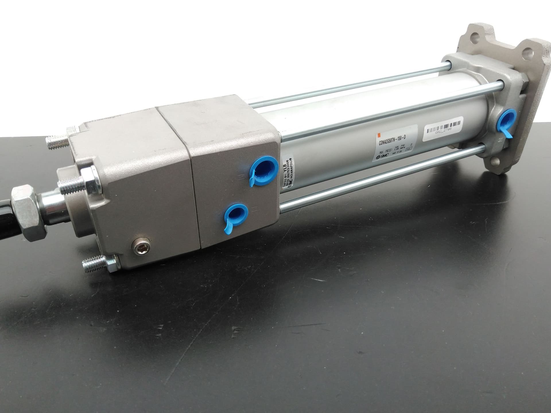 SMC CDNA2G50TN-150-D Tie Rod Cylinder w/ Power Lock 50mm Bore, 150mm Stroke