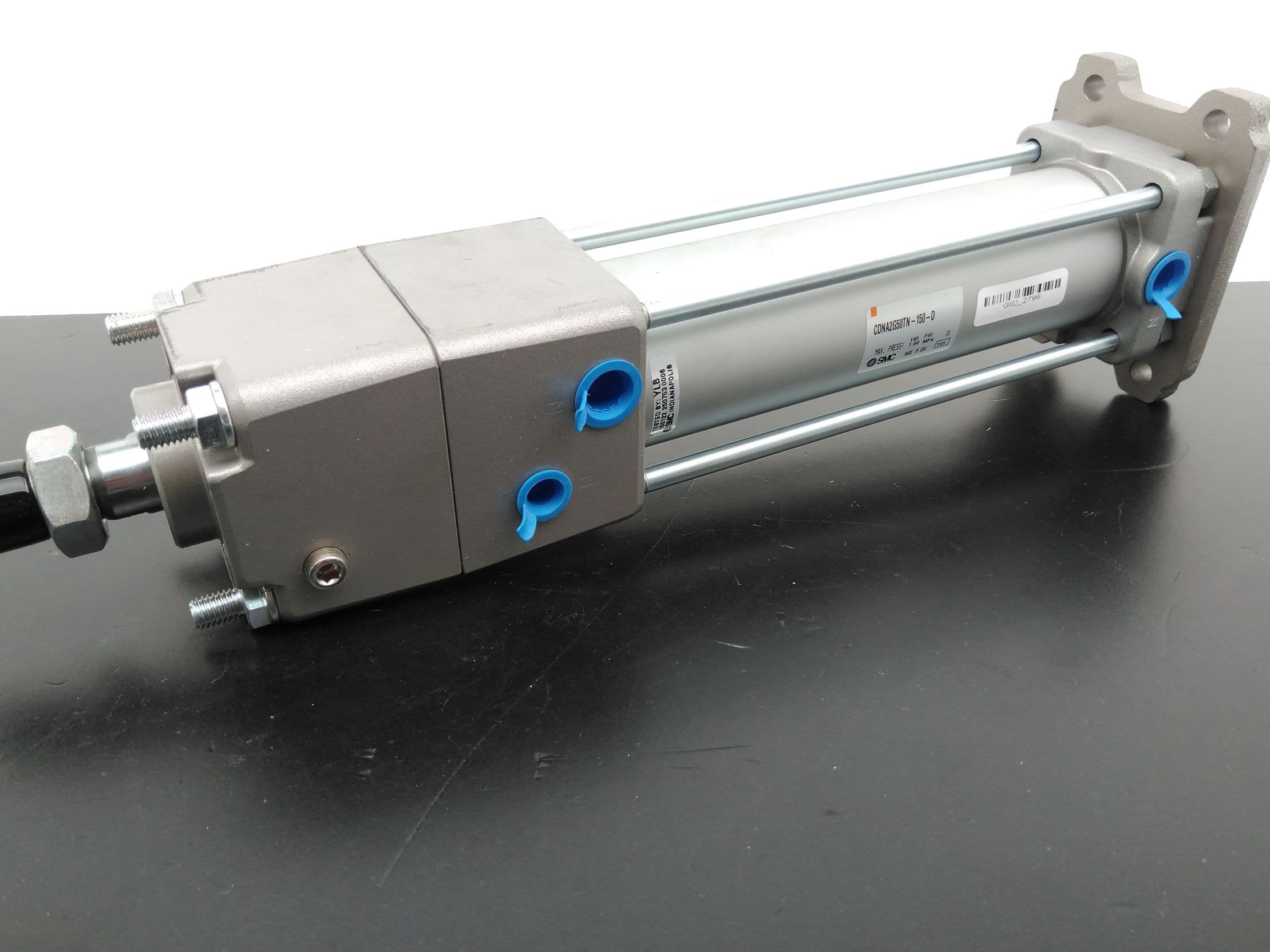 SMC CDNA2G50TN-150-D Tie Rod Cylinder w/ Power Lock 50mm Bore, 150mm Stroke