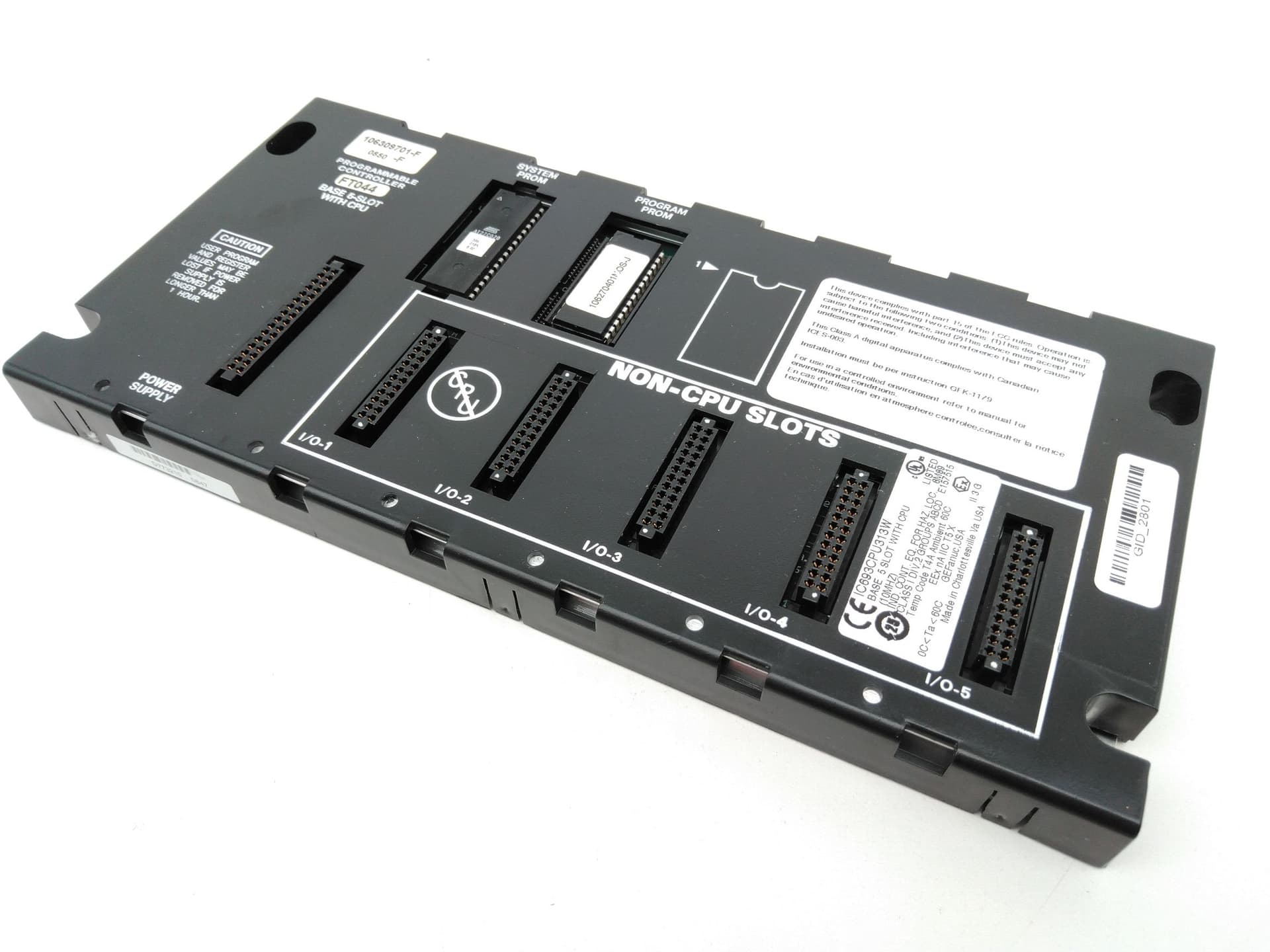 GE Fanuc IC693CPU313W 5 Slot PLC Base unit with CPU