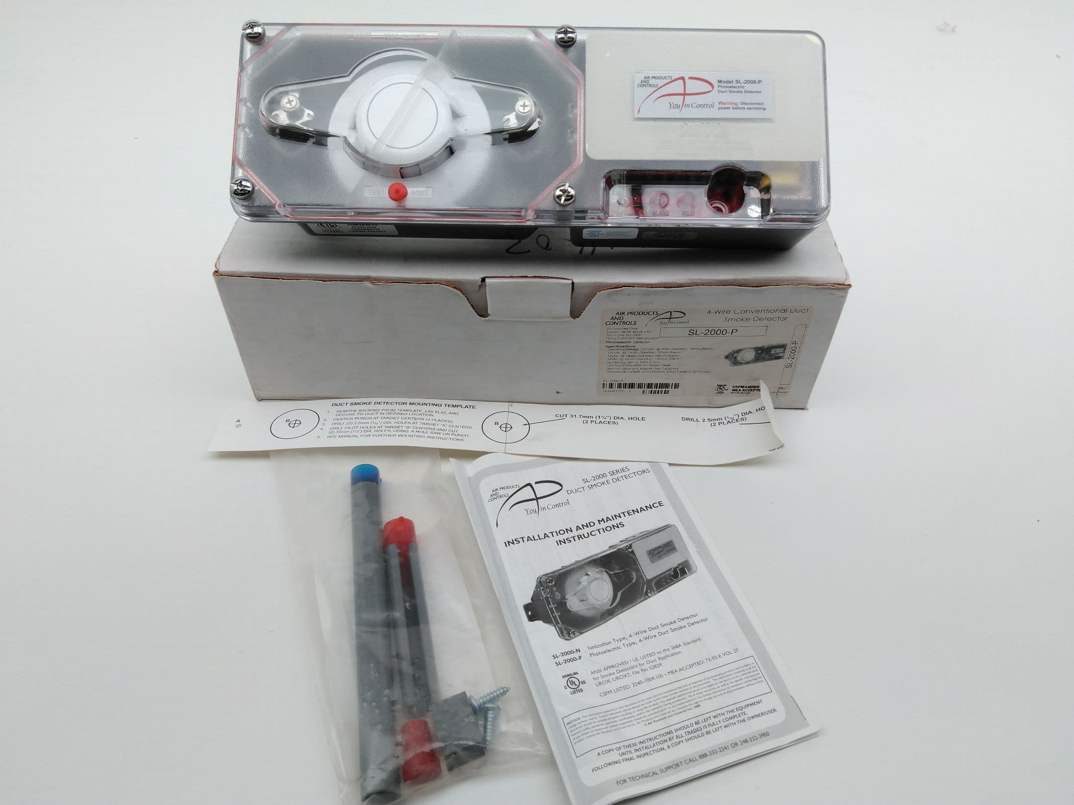Air Products and Controls SL-2000-P Photoelectric 4-wire Duct Smoke Detector