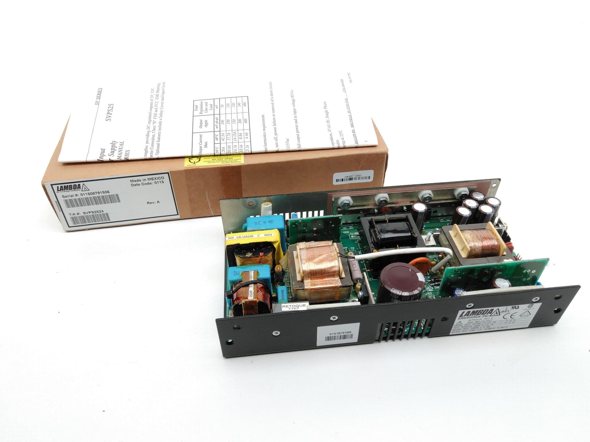 Lambda SVPS2524 Rev A Power Supply 85-265VAC, 24-48VDC, 10.4A, 200MV
