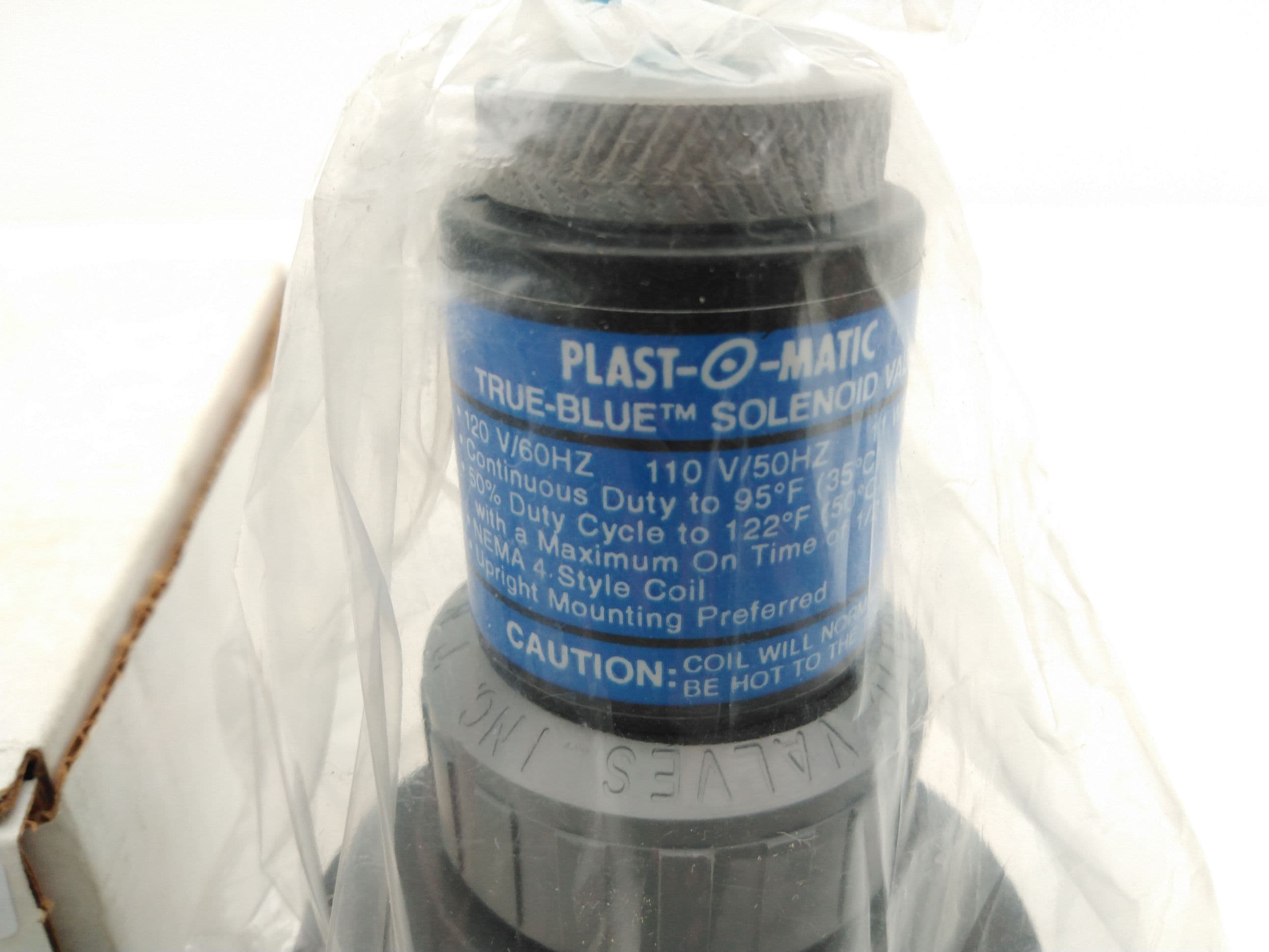 Plast-O-Matic PS100VW11-PV-120 1" PVC Pilot-Operated NC 2-Way Solenoid Valve