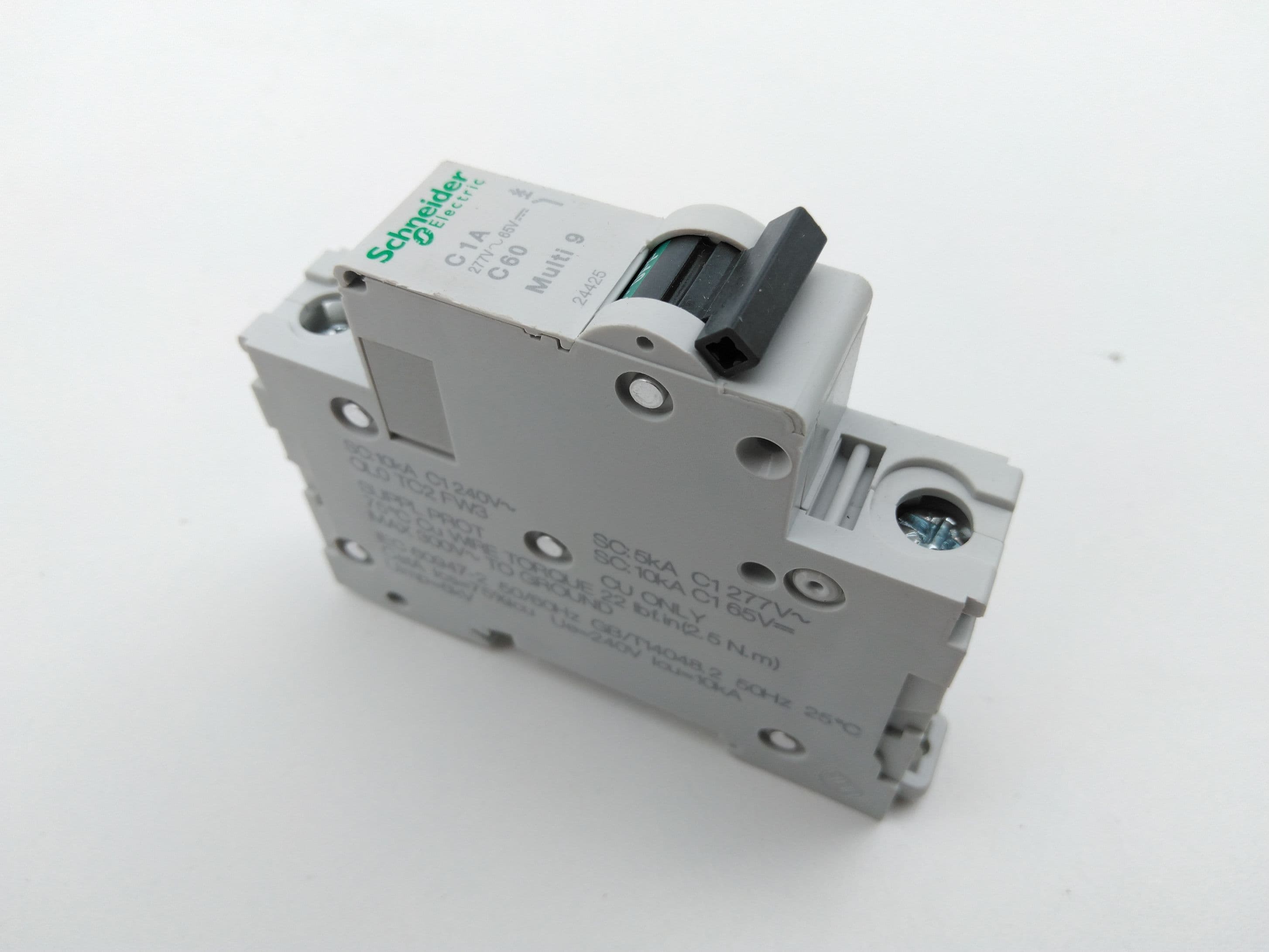 Schneider Electric 24425 Miniature Circuit Breaker Multi 9, C60, 1A, 277VAC