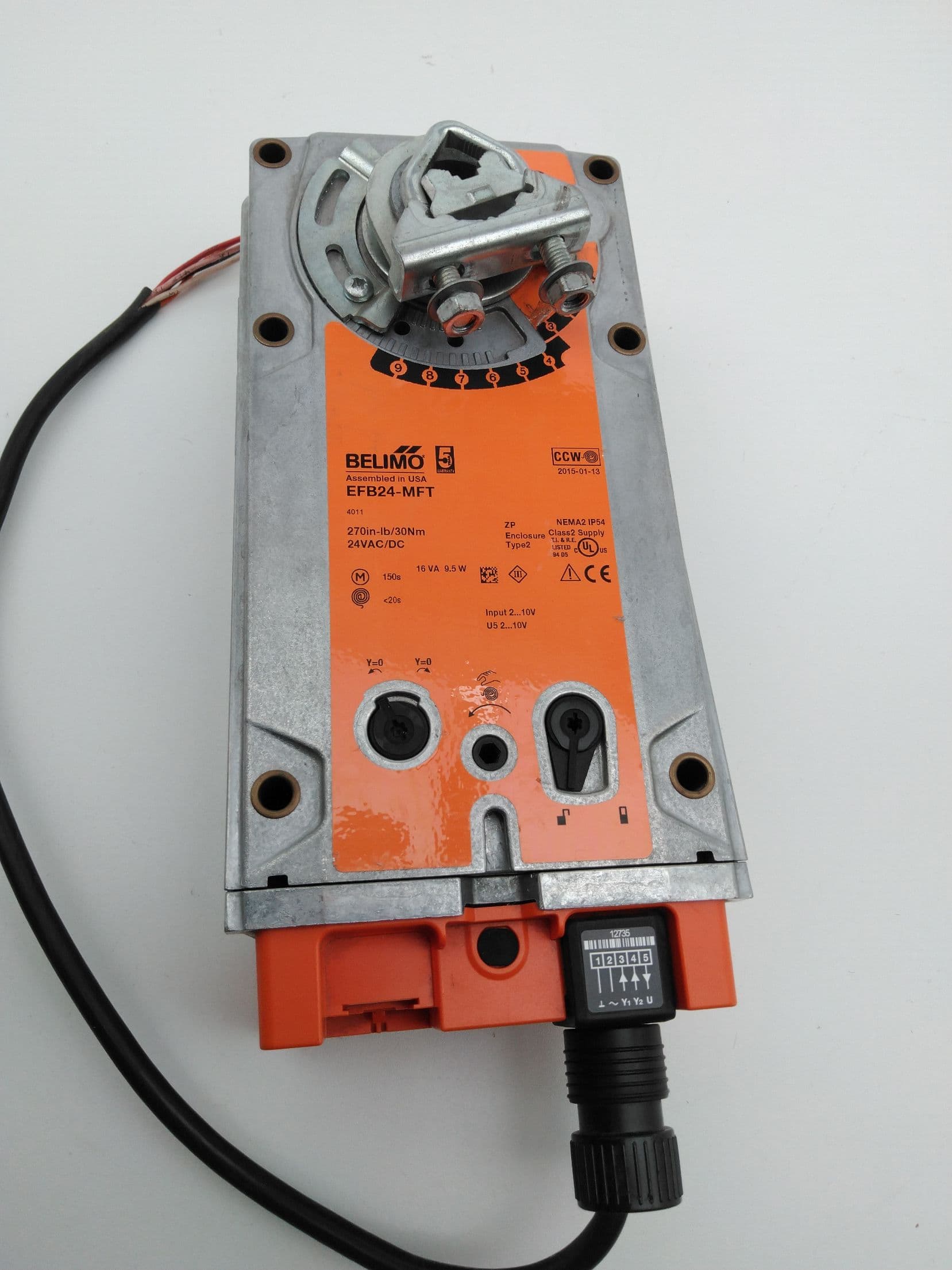 Belimo EBF24-MFT Damper Actuator , 270in-lb,Spring Return