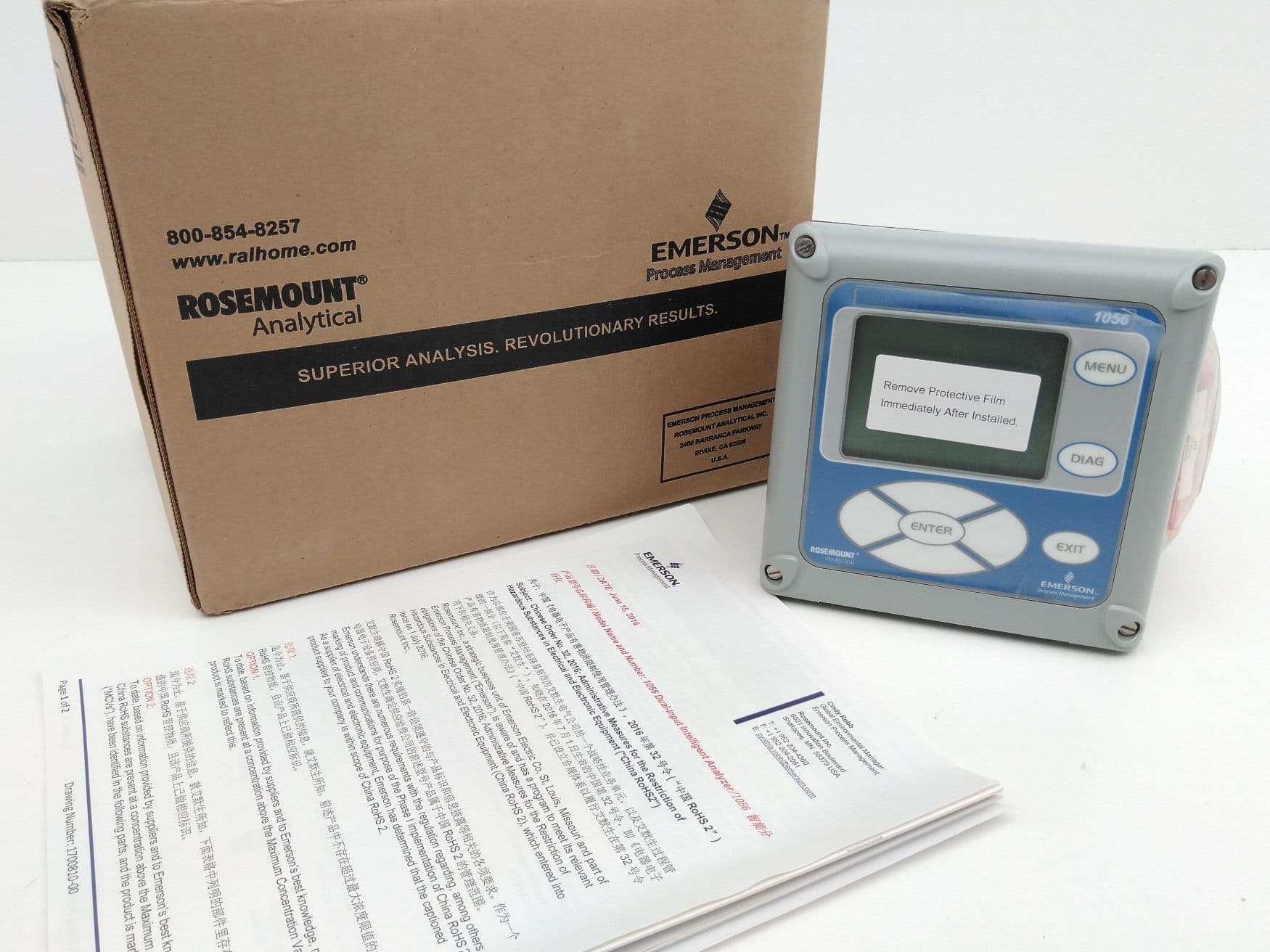 Rosemount 1056-01-22-38-AN Intelligent Four-Wire Dual Input Analyzer