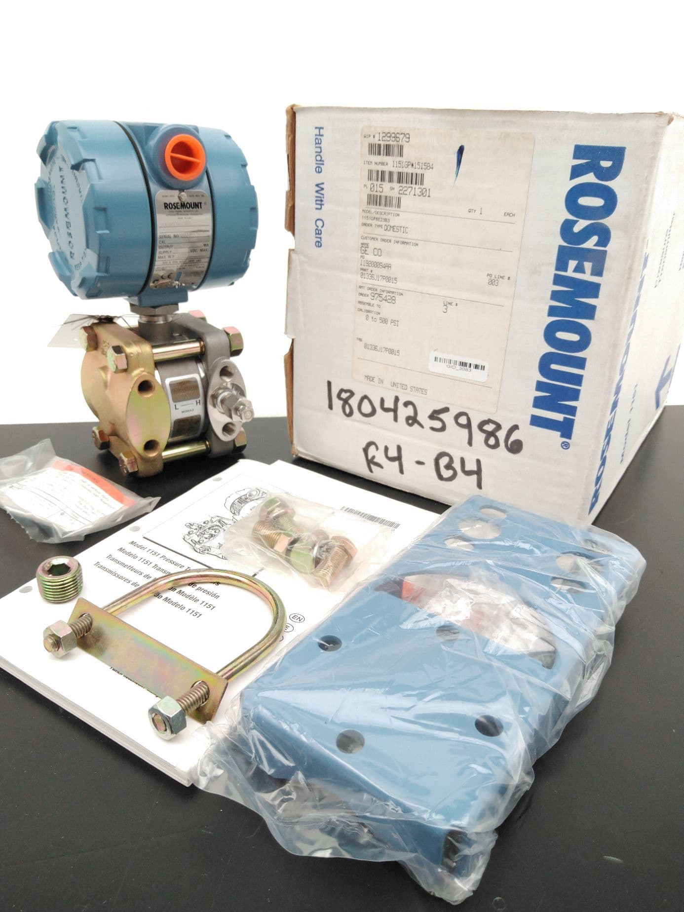 Rosemount 1151GP8E23B3 Pressure Transmitter, 0 to 500 PSI