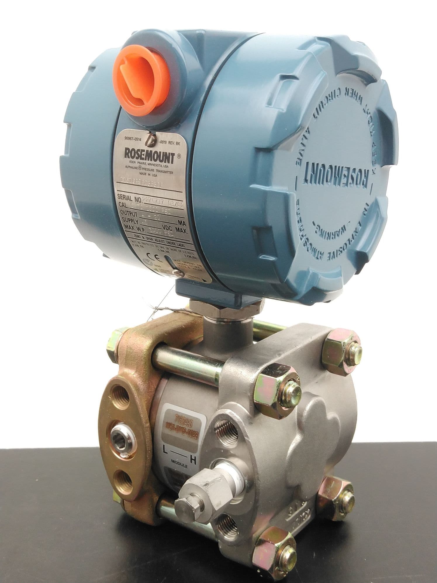 Rosemount 1151GP9E23B3DF Pressure Transmitter, 0 to 1000 PSI