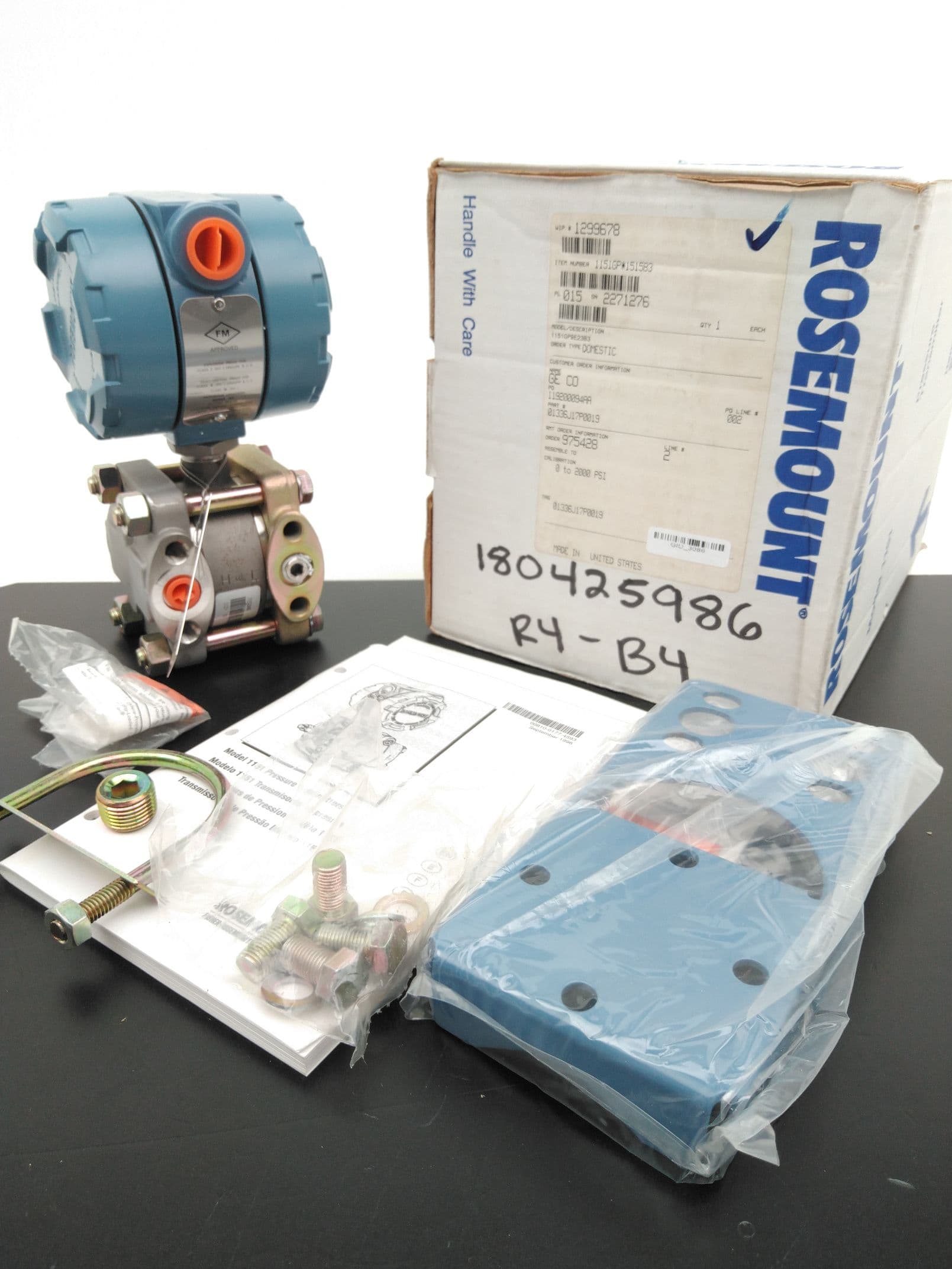 Rosemount 1151GP9E23B3DF Pressure Transmitter, 0 to 2000 PSI