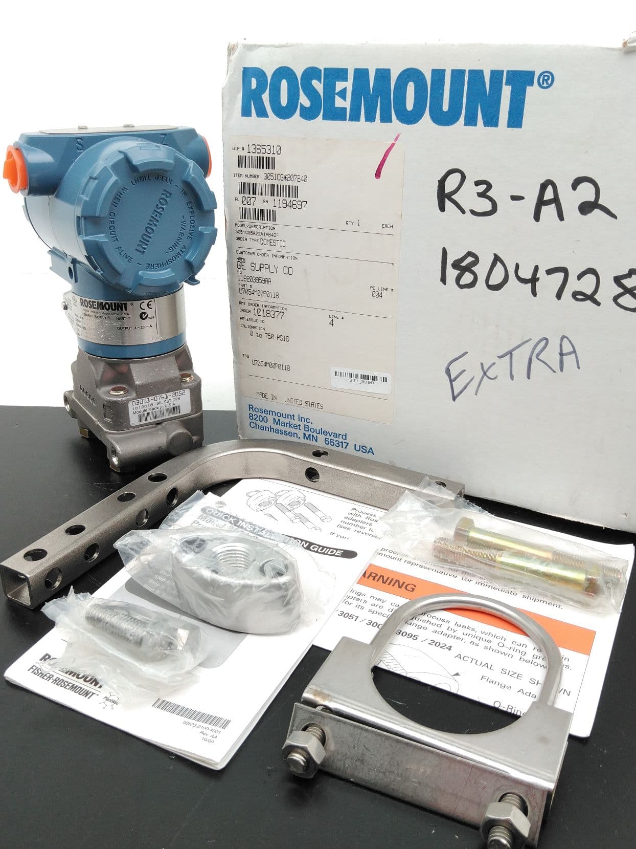 Rosemount 3051CG5A22A1AB4DF Pressure Transmitter, 0 to 750 PSIG