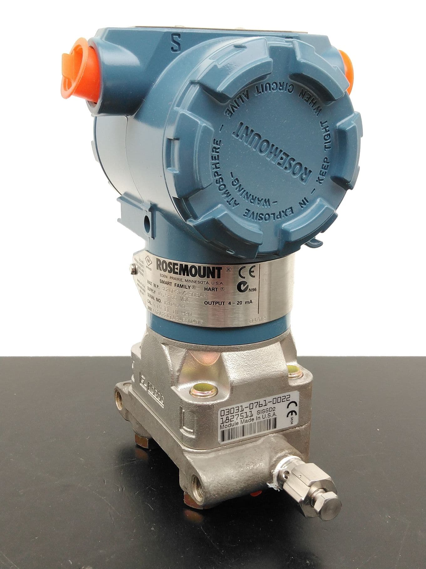 Rosemount 3051CD2A22A1AB4E5Q4DF Pressure Transmitter, 0 to 11 IN H20