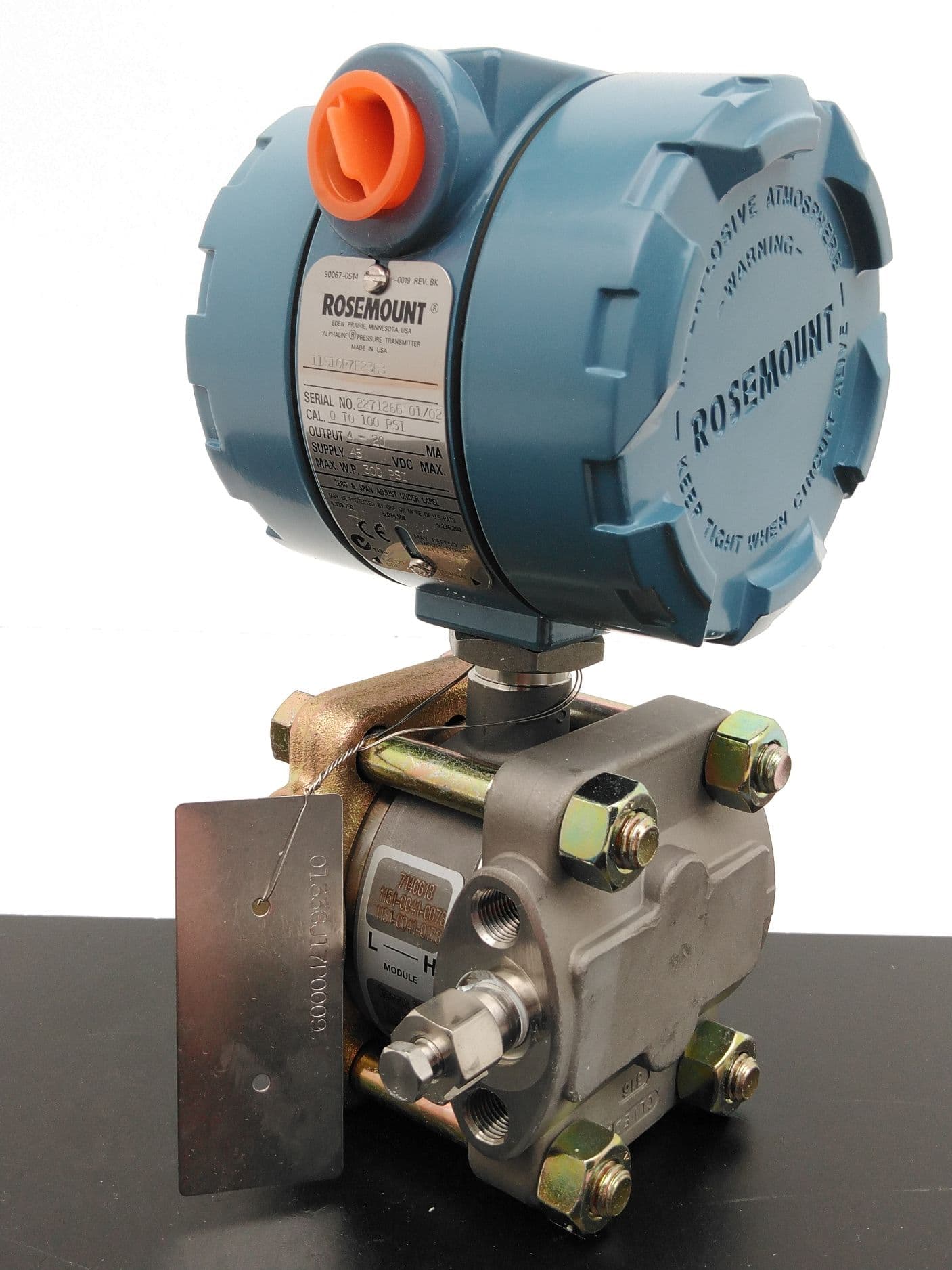 Rosemount 1151GP7E23B3 Pressure Transmitter, 0 to 100 PSI