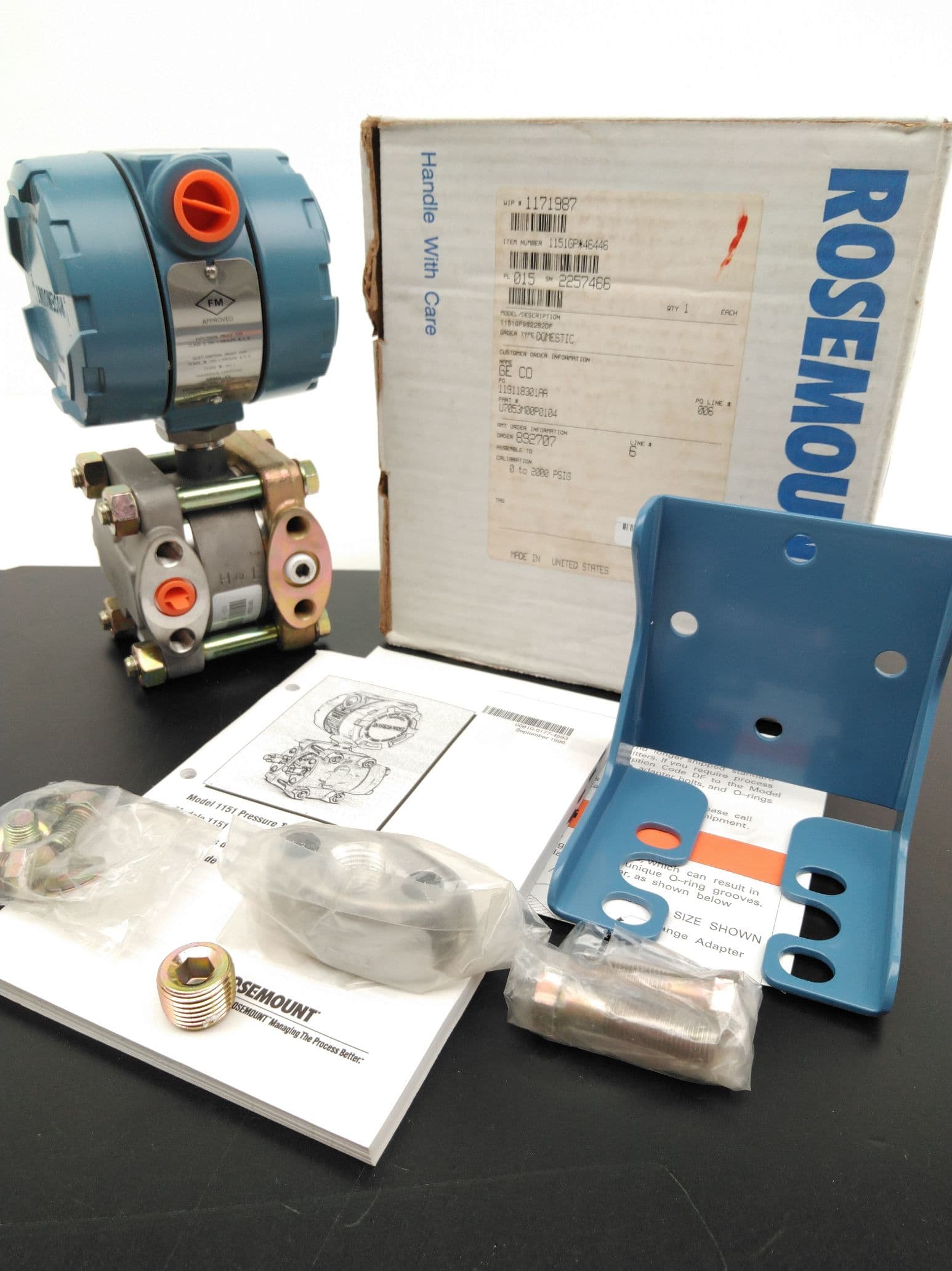 Rosemount 1151GP9S22B2DF Pressure Transmitter, 0 to 2000 PSIG