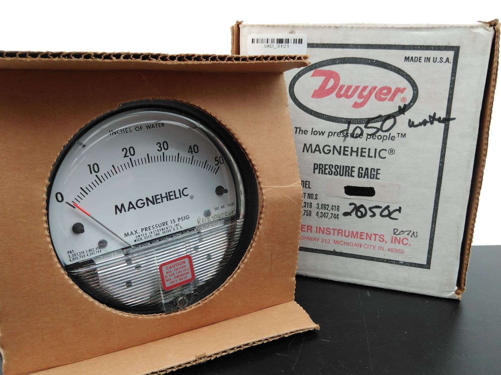Dwyer 2050 Magnehelic Differential Pressure Gage 0-50 IN W.C