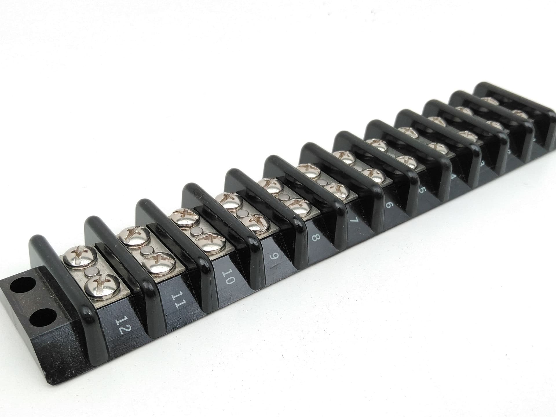 Marathon 312 Panel Mount Terminal block 12 Pole, 2 Row, 30A, 600V, 10-14 AWG