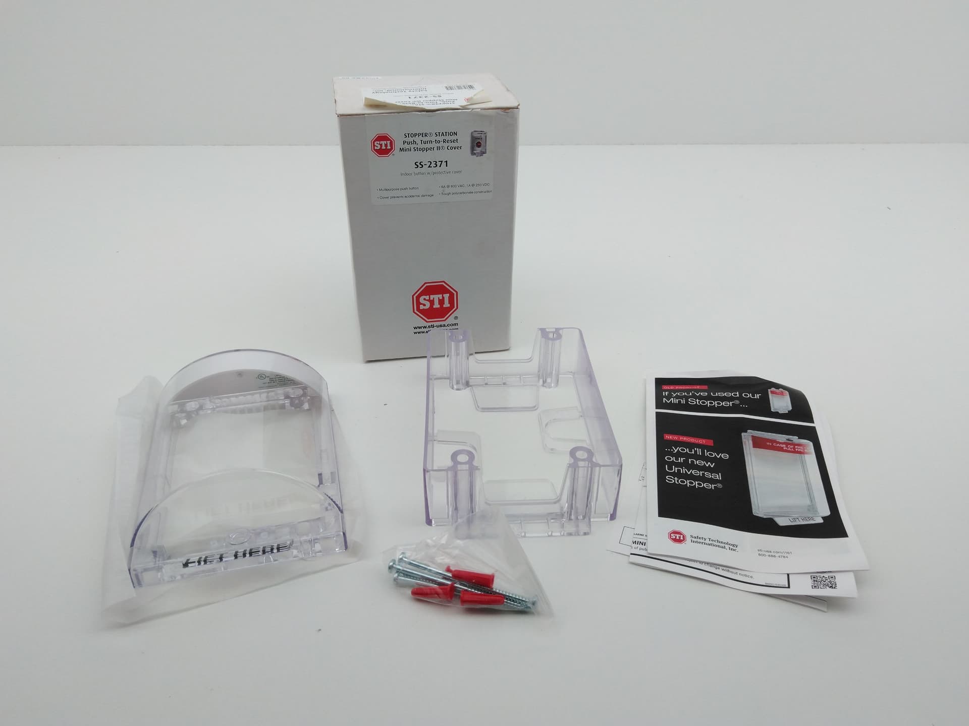 STI SS-2371 Stopper Station Clear Mounting Protective Cover