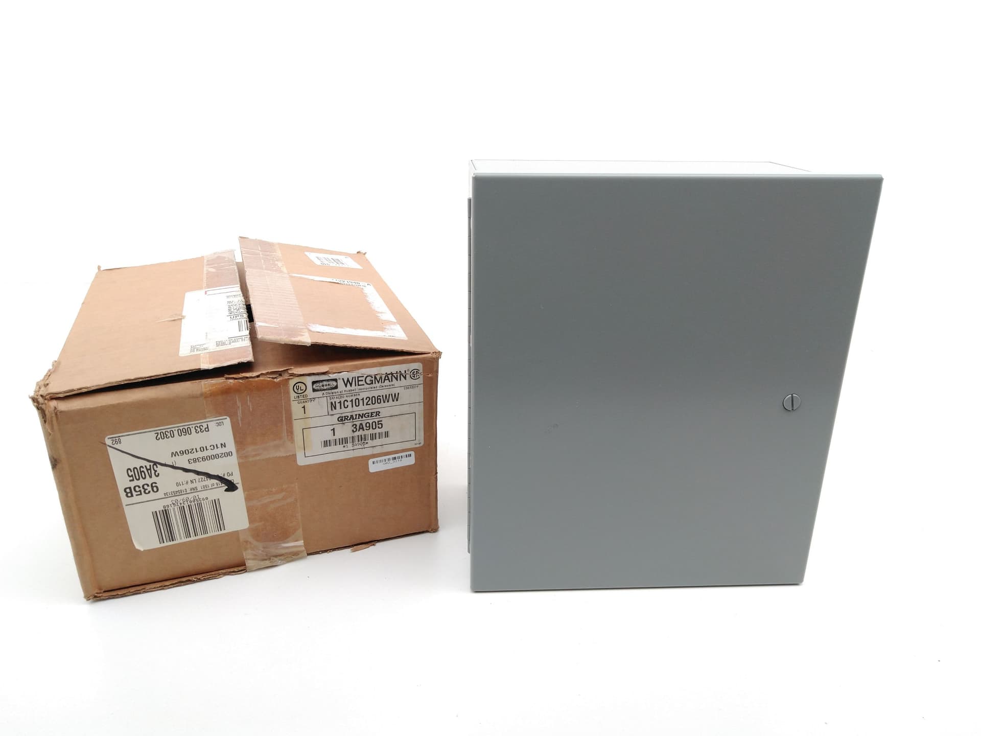 Hubbell Wiegmann N1C101206WW Hinged Enclosure, 10X12X6, Carbon Steel