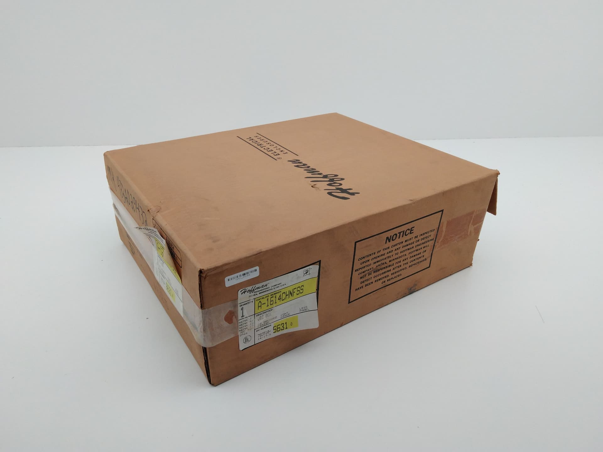 Hoffman A1614CHNFSS Junction Box Hinge Clamps Type 4X, Brushed 304SS, 16x14x6