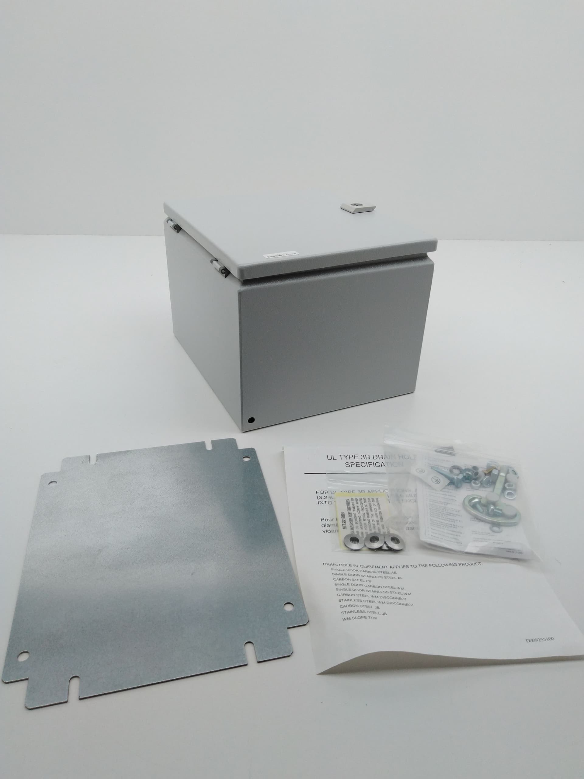 Rittal JB121008HC / JB 8018.125 Hinged Junction Box, Steel, 12"H x 10"W x 8"D
