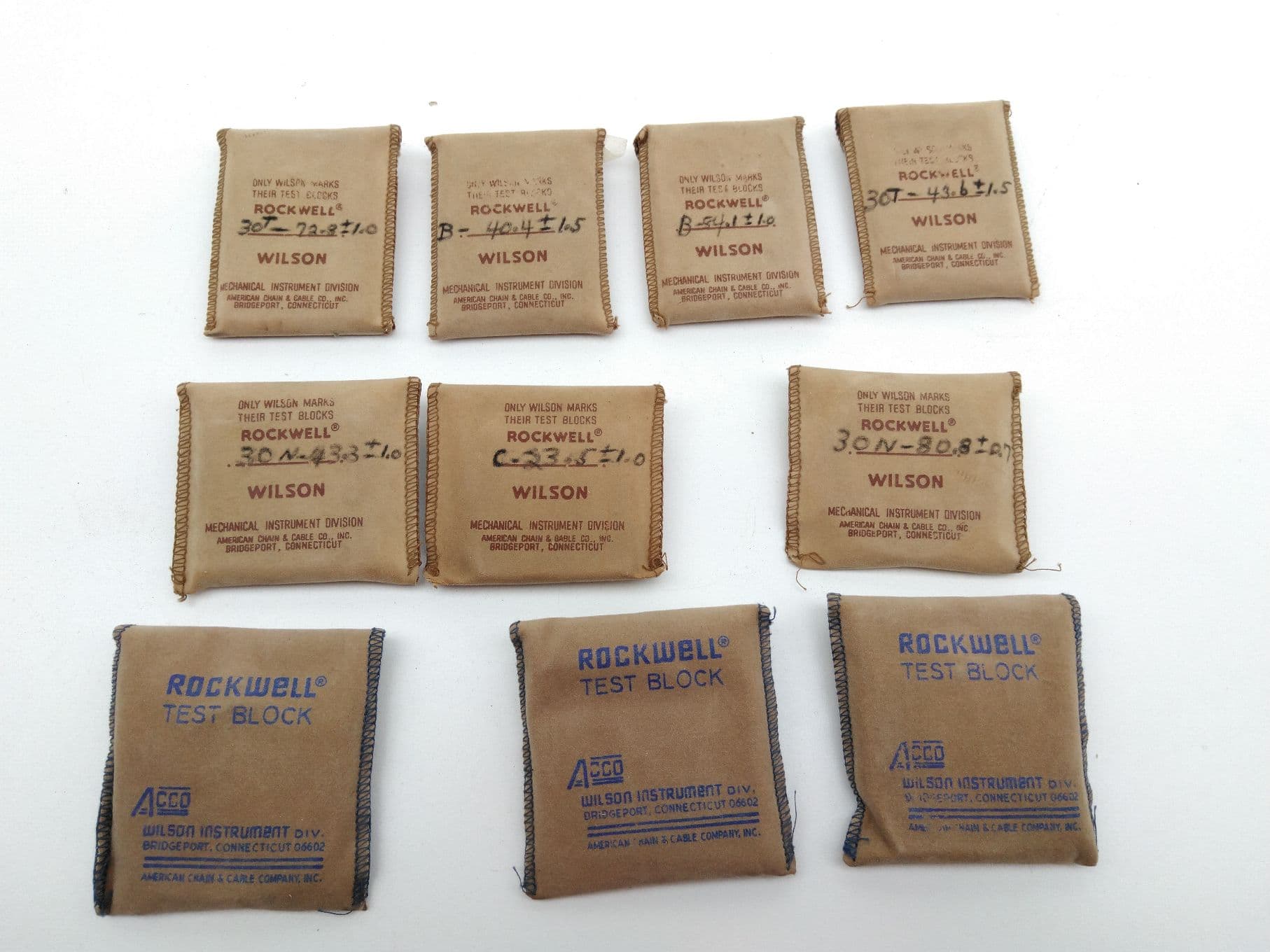 Rockwell Hardness Vintage Test Blocks
