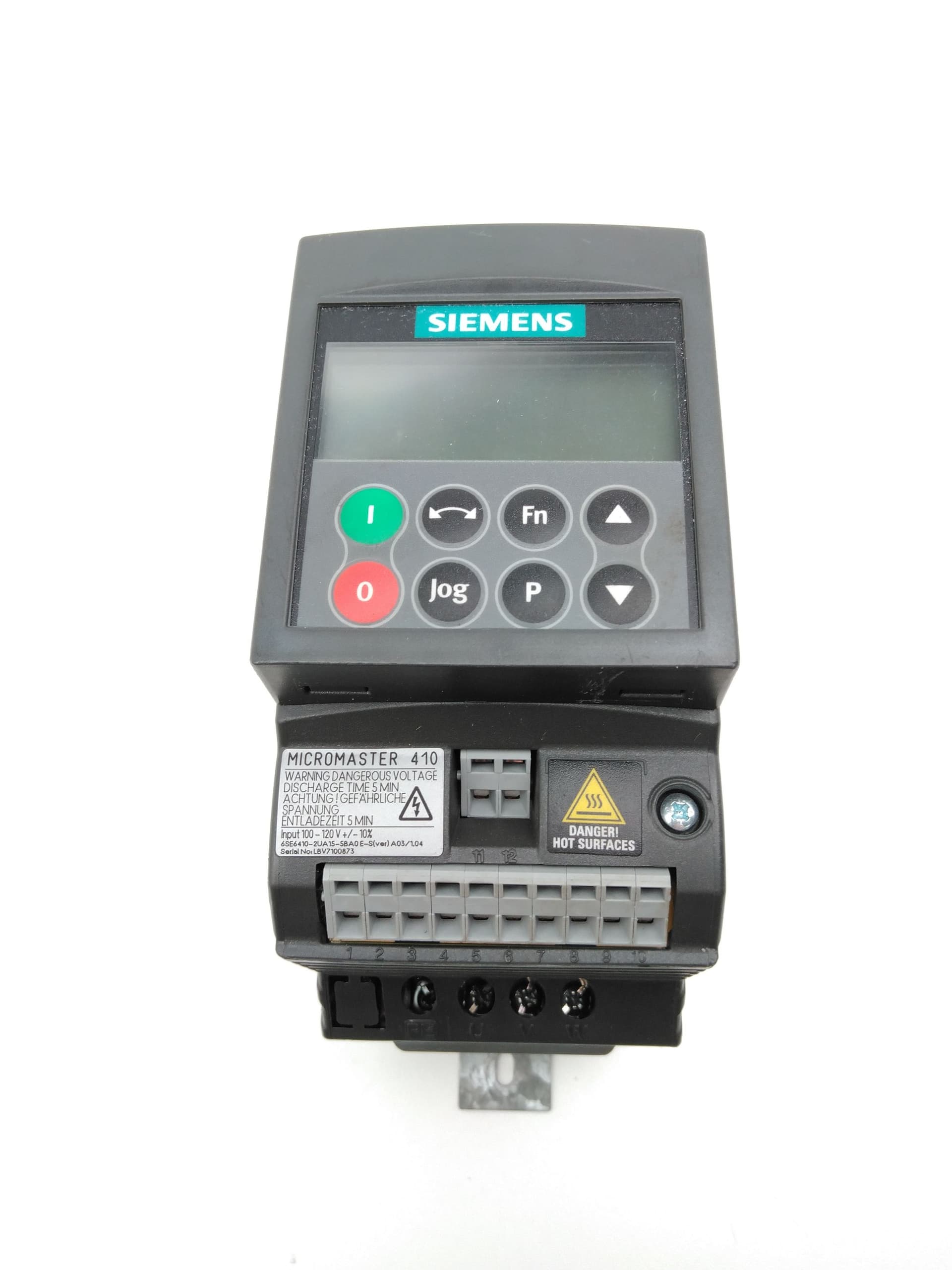 Siemens 6SE6410-2UA15-5BA0 MicroMaster 410 AC Drive, 120V with Operator Panel