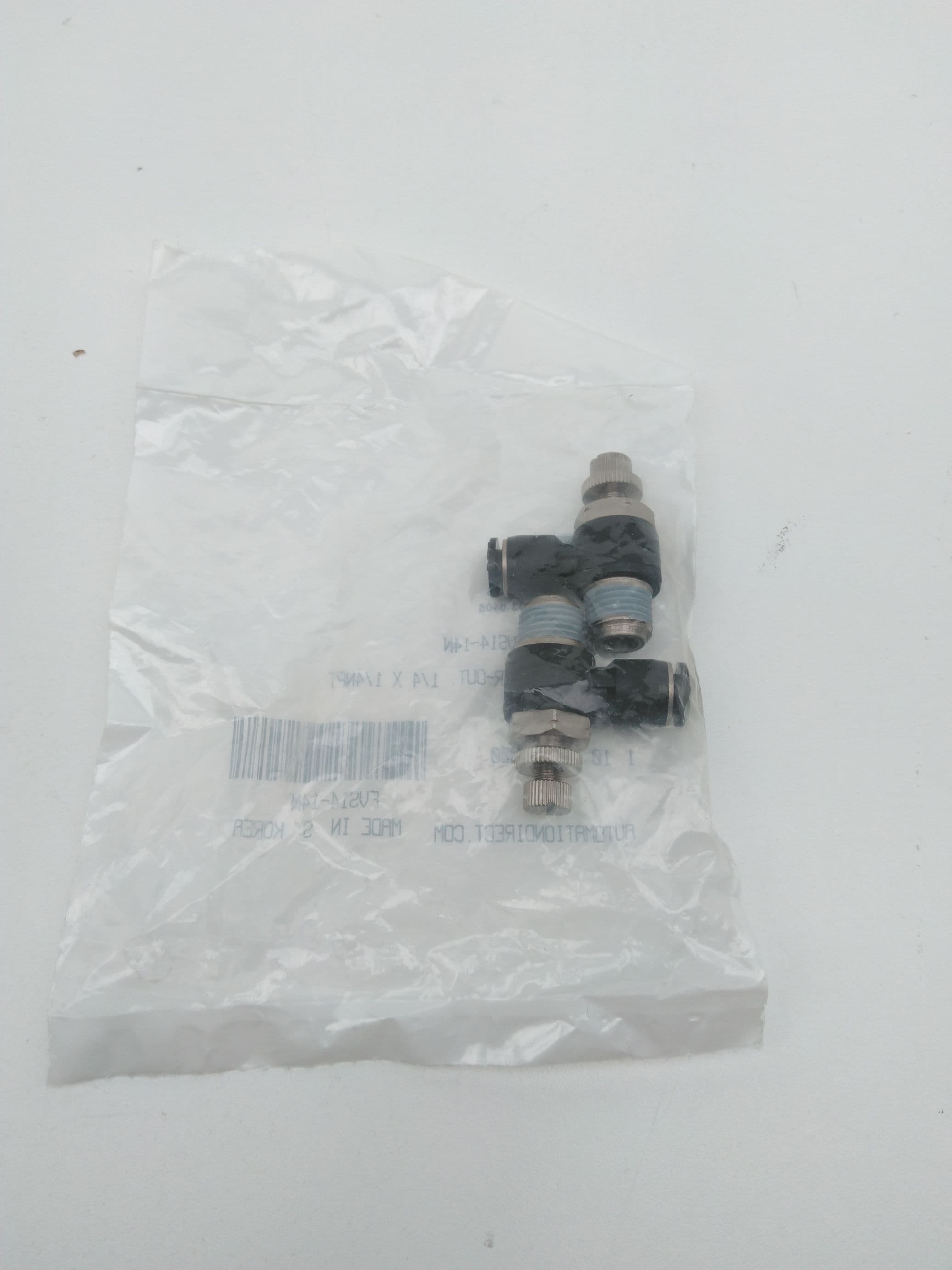 Nitra FVS14-14N Flow Control Valve, Elbow, Push-Conct, 1/4" x 1/4"NPT Lot of 2