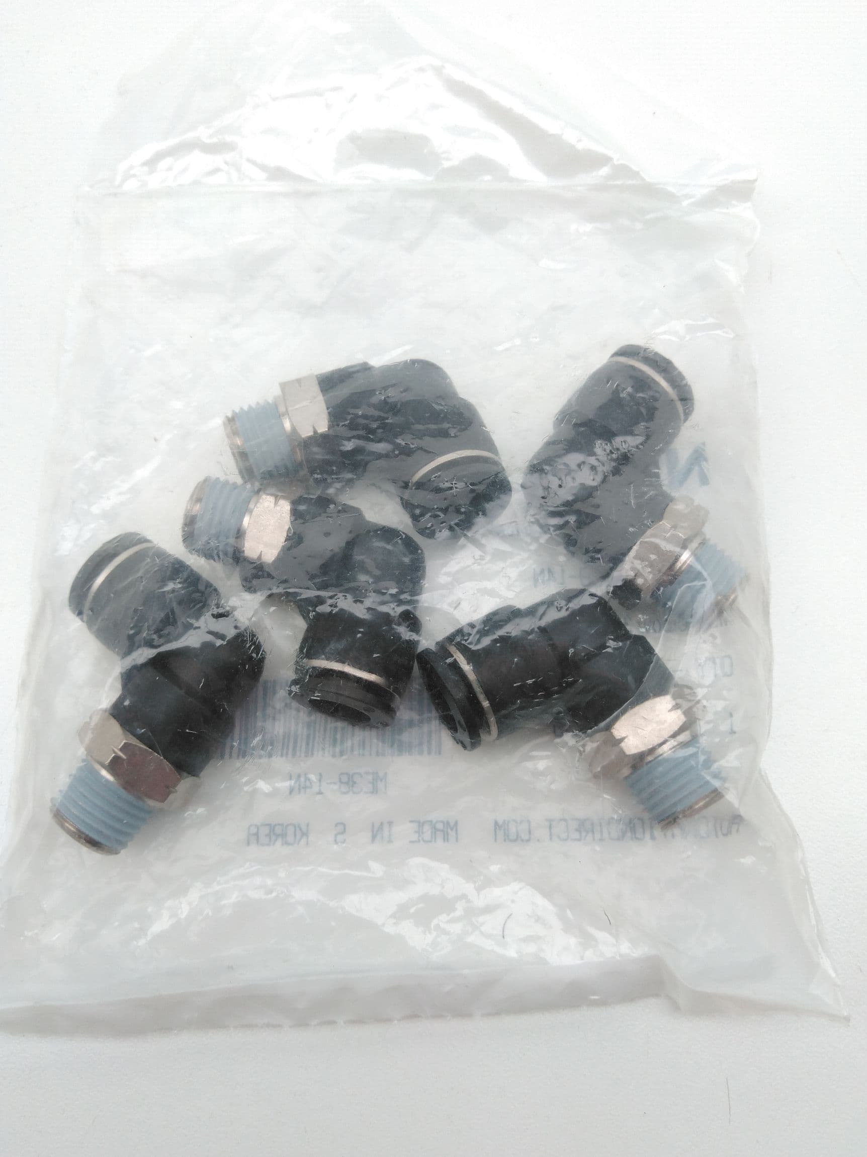 Nitra Pneumatic ME38-14N Male Elbow, Push-Connect, 3/8" Tube x 1/4" NPT Lot of 5