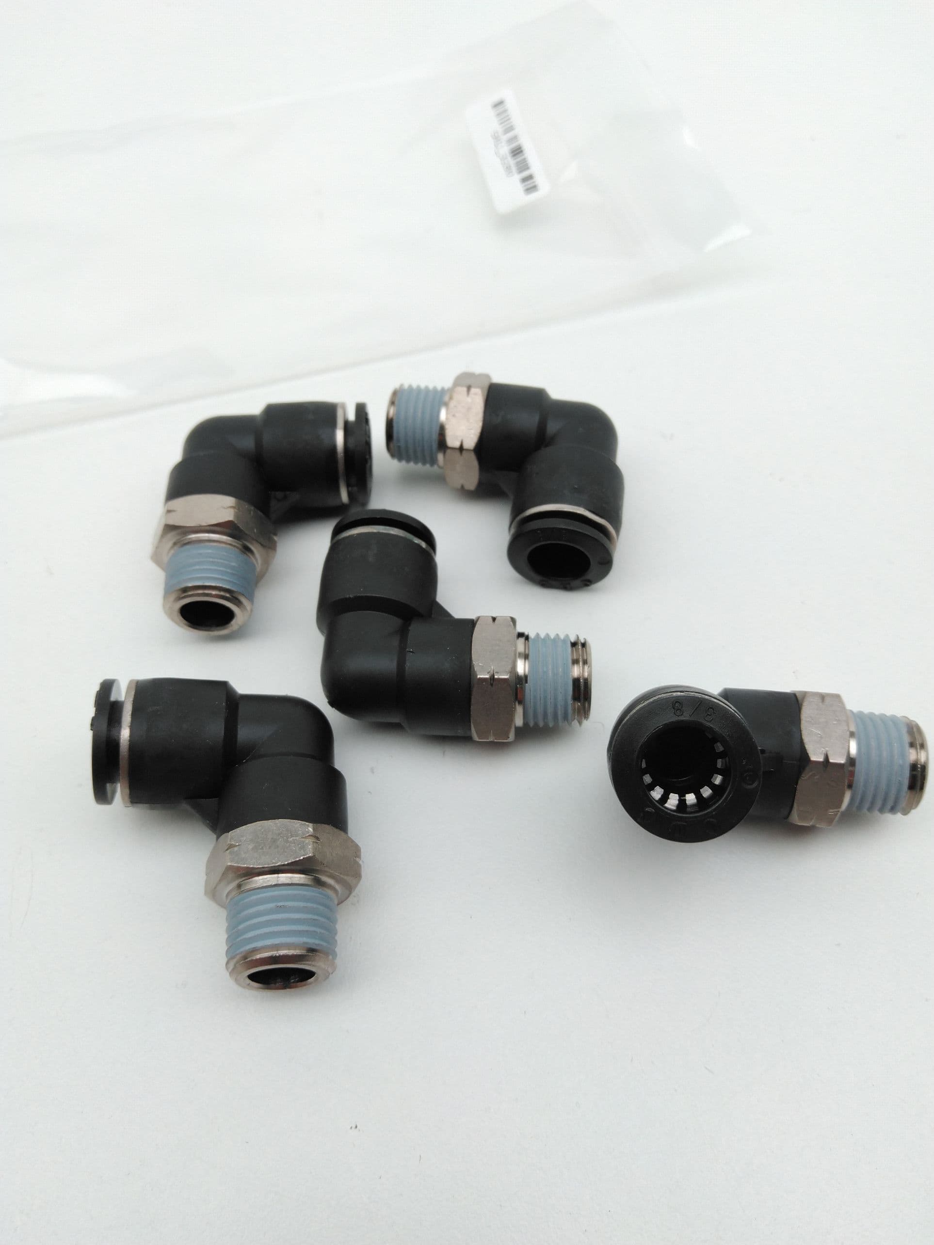 Nitra Pneumatics ME38-14N Male Elbow, Push-Conct, 3/8" Tube x 1/4" NPT Lot of 5