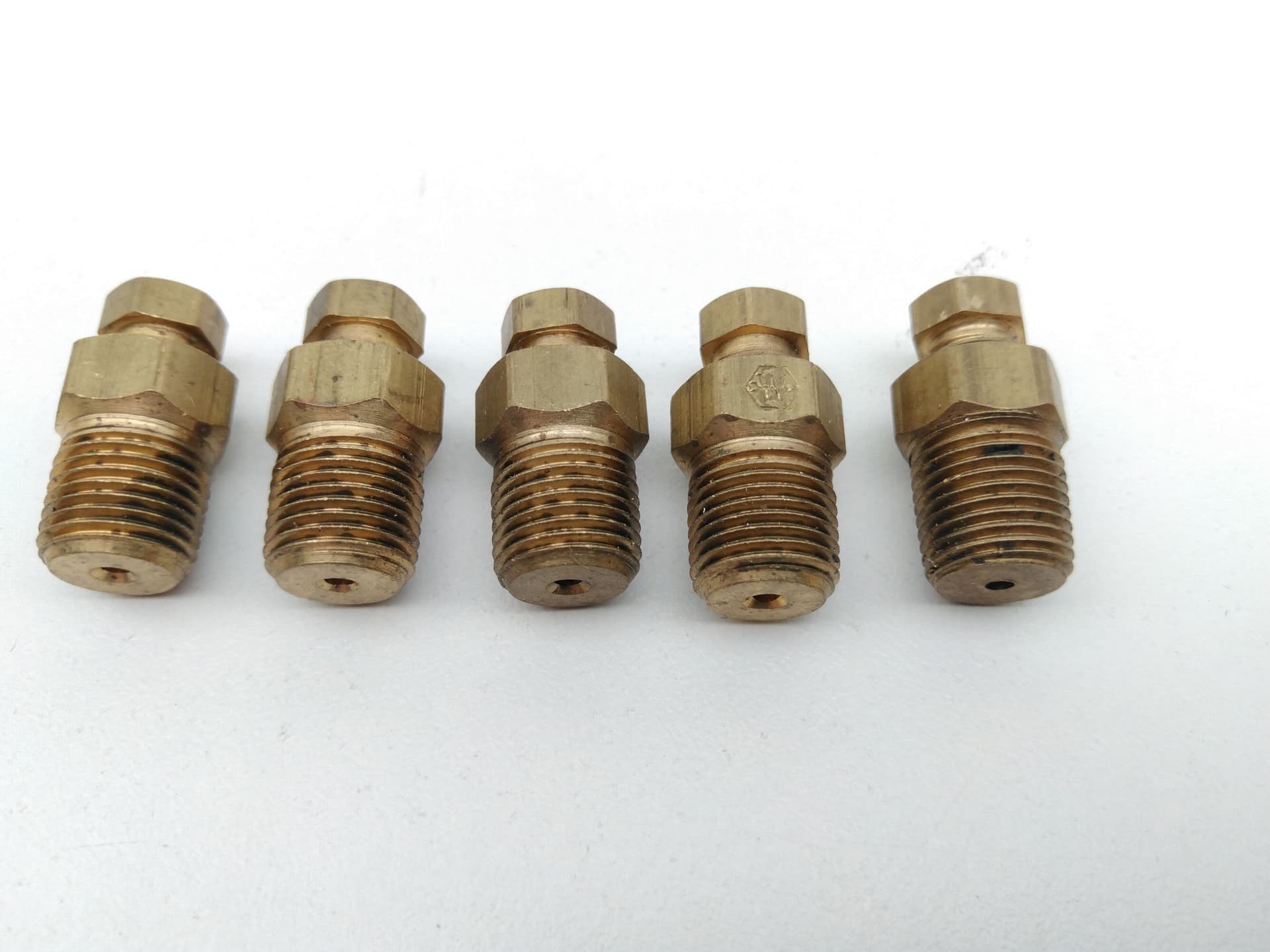 Lincoln Industrial 66415 Brass Male Adapter, 1/8" Tube to 1/8" MNPT - Lot of 5