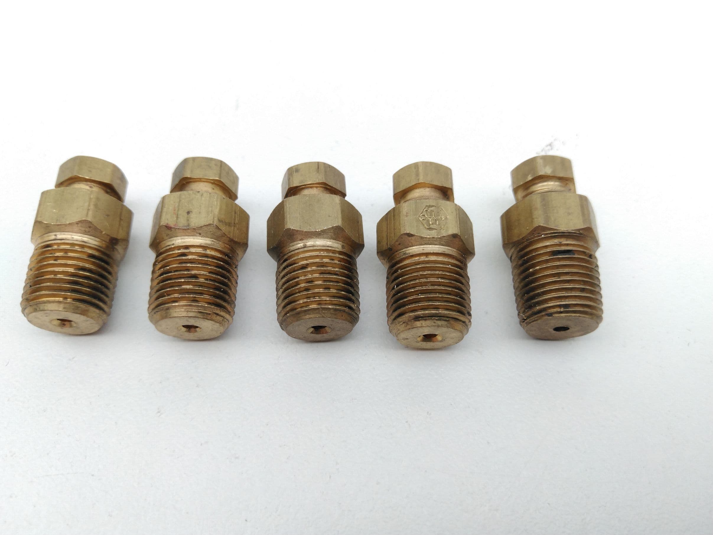 Lincoln Industrial 66415 Brass Male Adapter, 1/8" Tube to 1/8" MNPT - Lot of 5