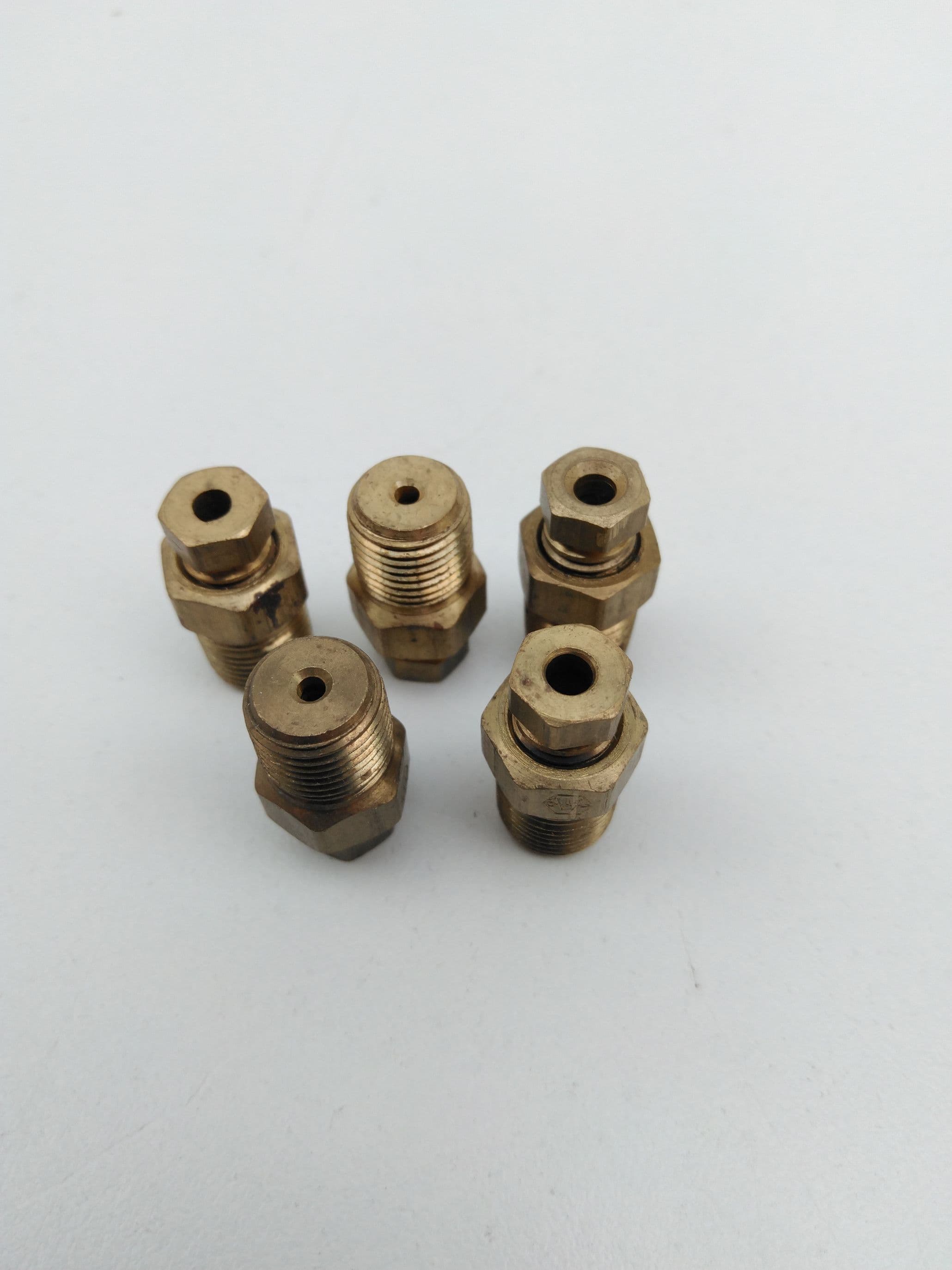 Lincoln Industrial 66415 Brass Male Adapter, 1/8" Tube to 1/8" MNPT - Lot of 5