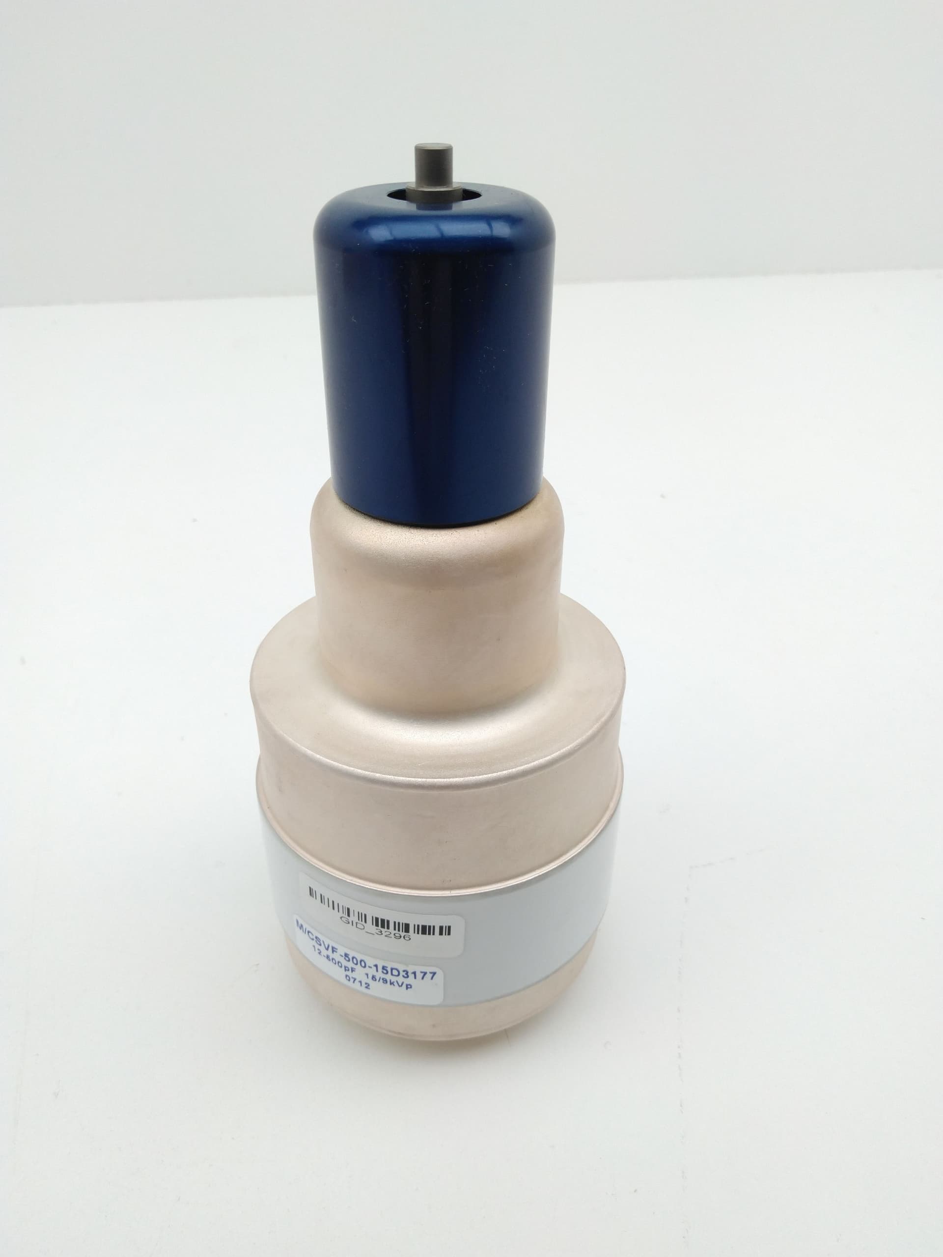 Jennings M/CSVF-500-15D377 Variable Vacuum Capacitor, 12-500pF, 15/9kVp