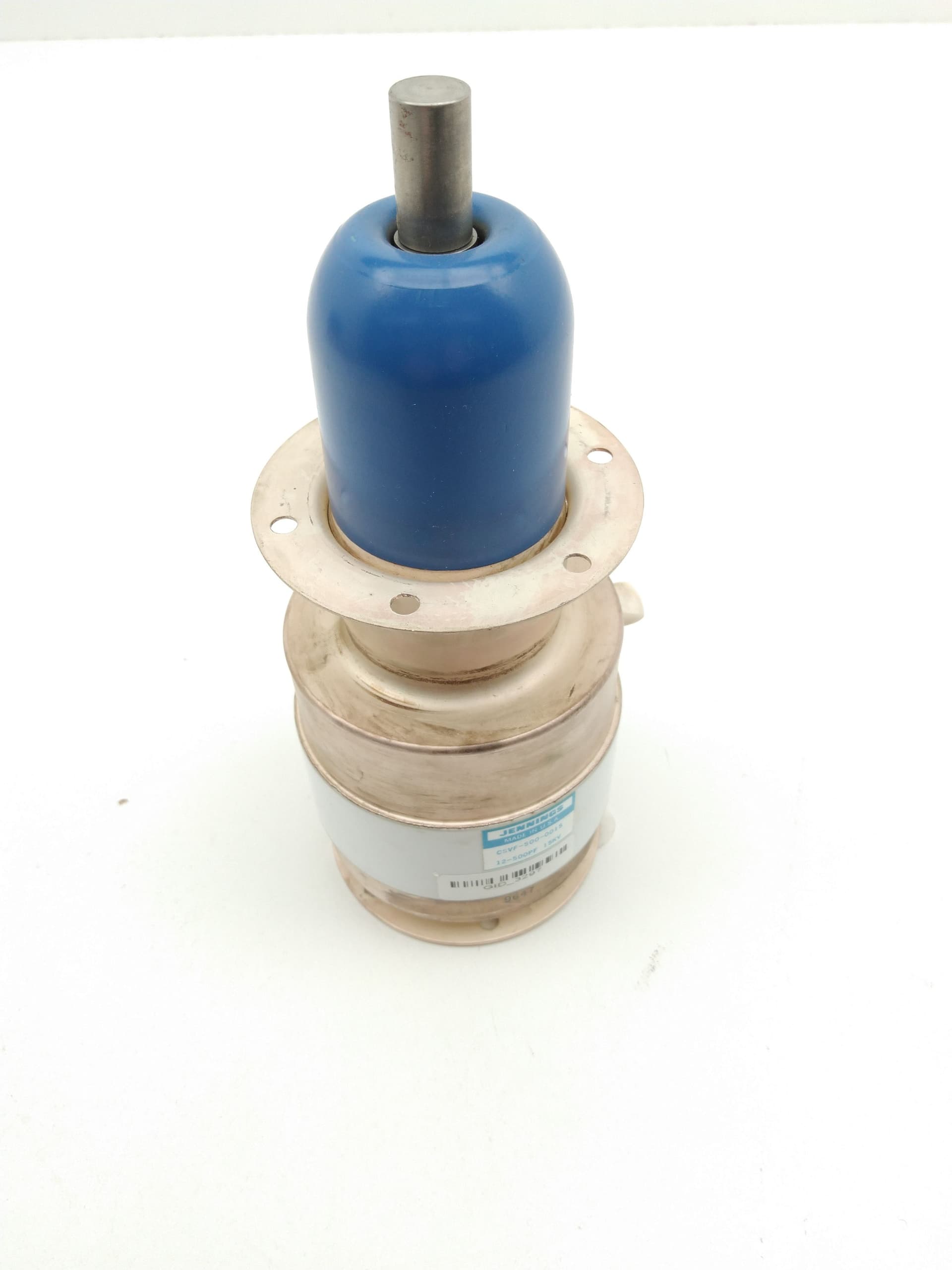 Jennings CSVF-500-0015 Variable Vacuum Capacitor, 12-500pF, 15KV
