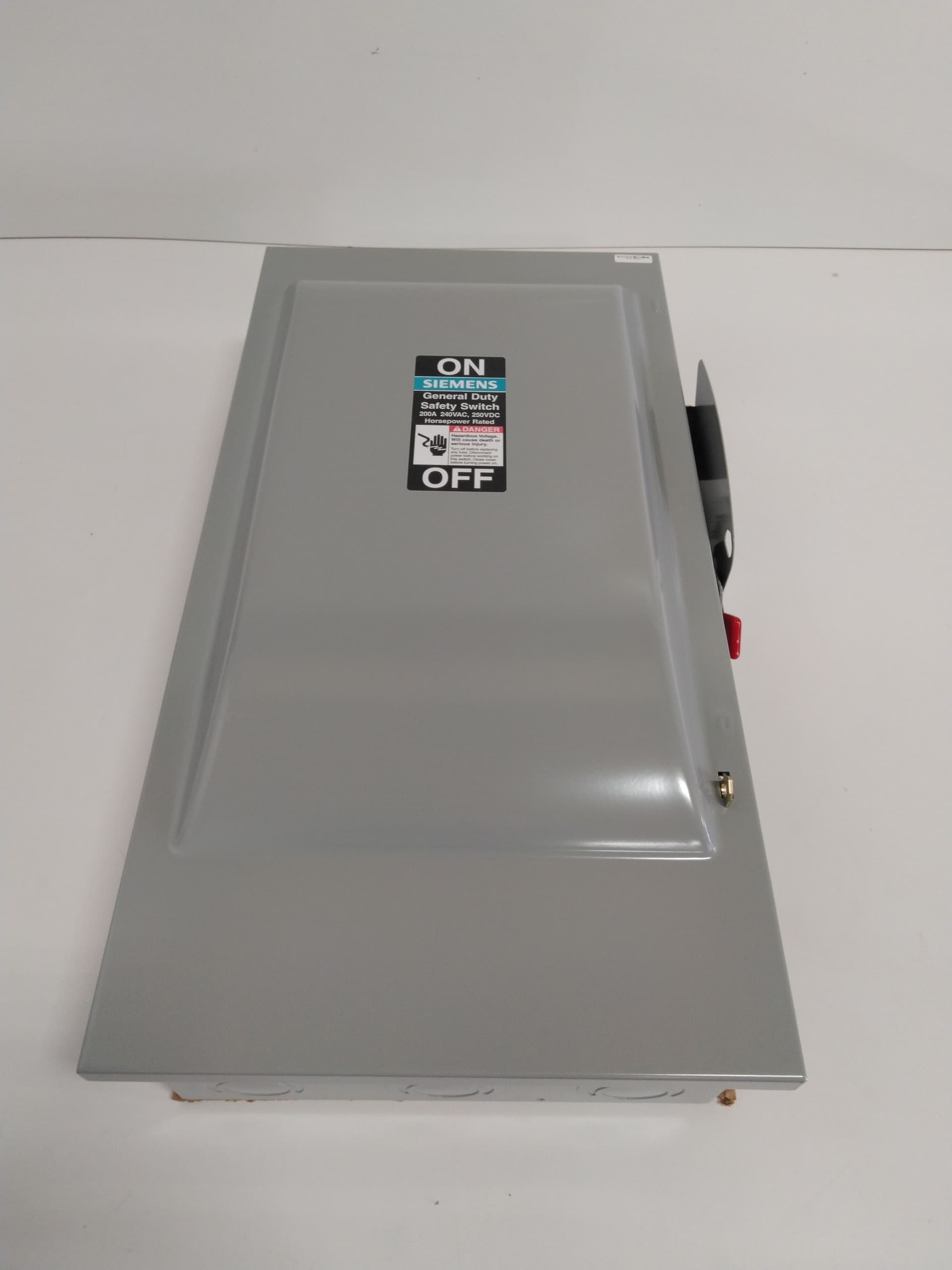 Siemens GF324N General Duty Safety Switch, Type VBII, 240V, 200A, 3P, 4 Wire