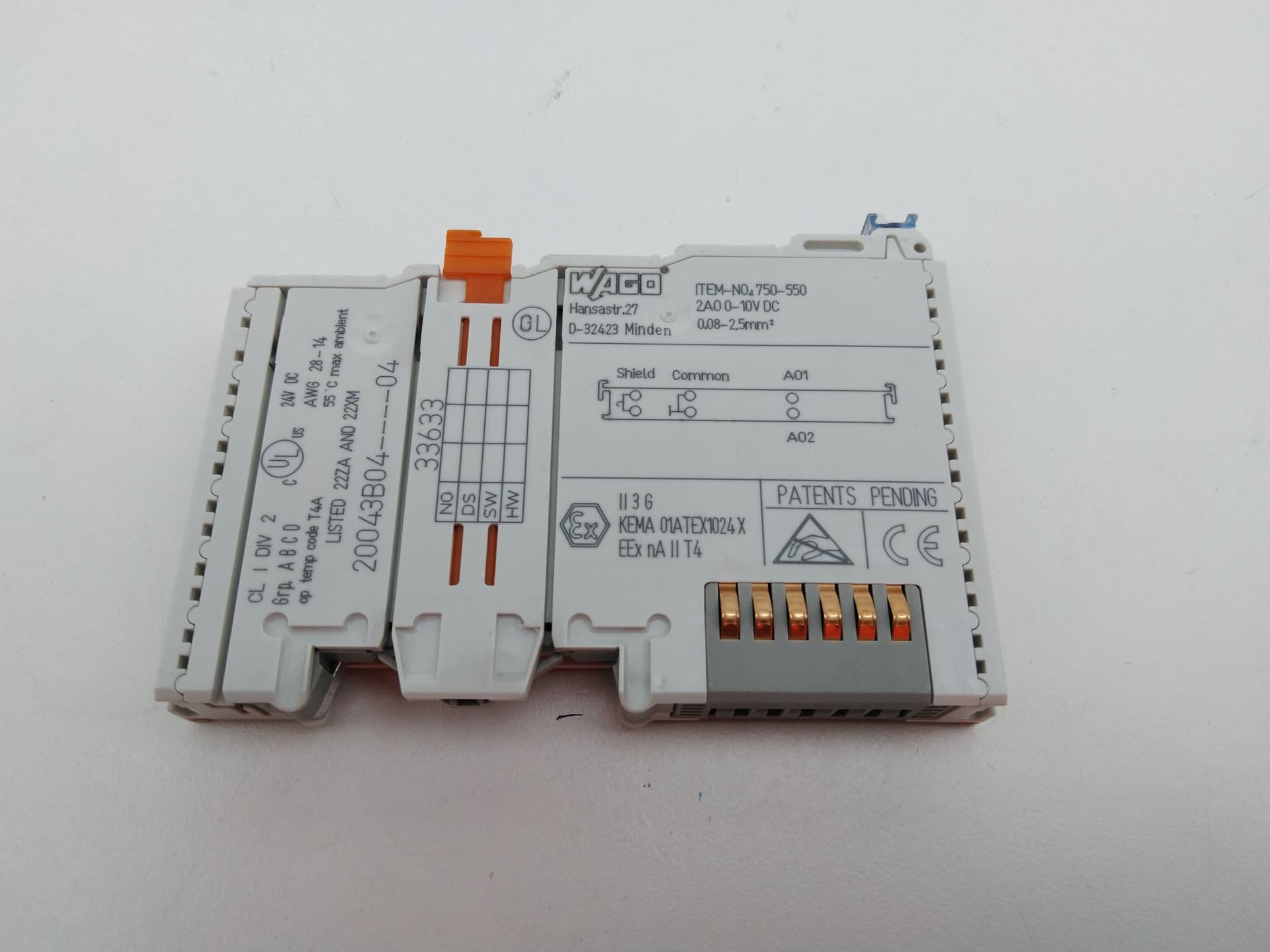 Wago 750-556 2-Channel Analog Output Module