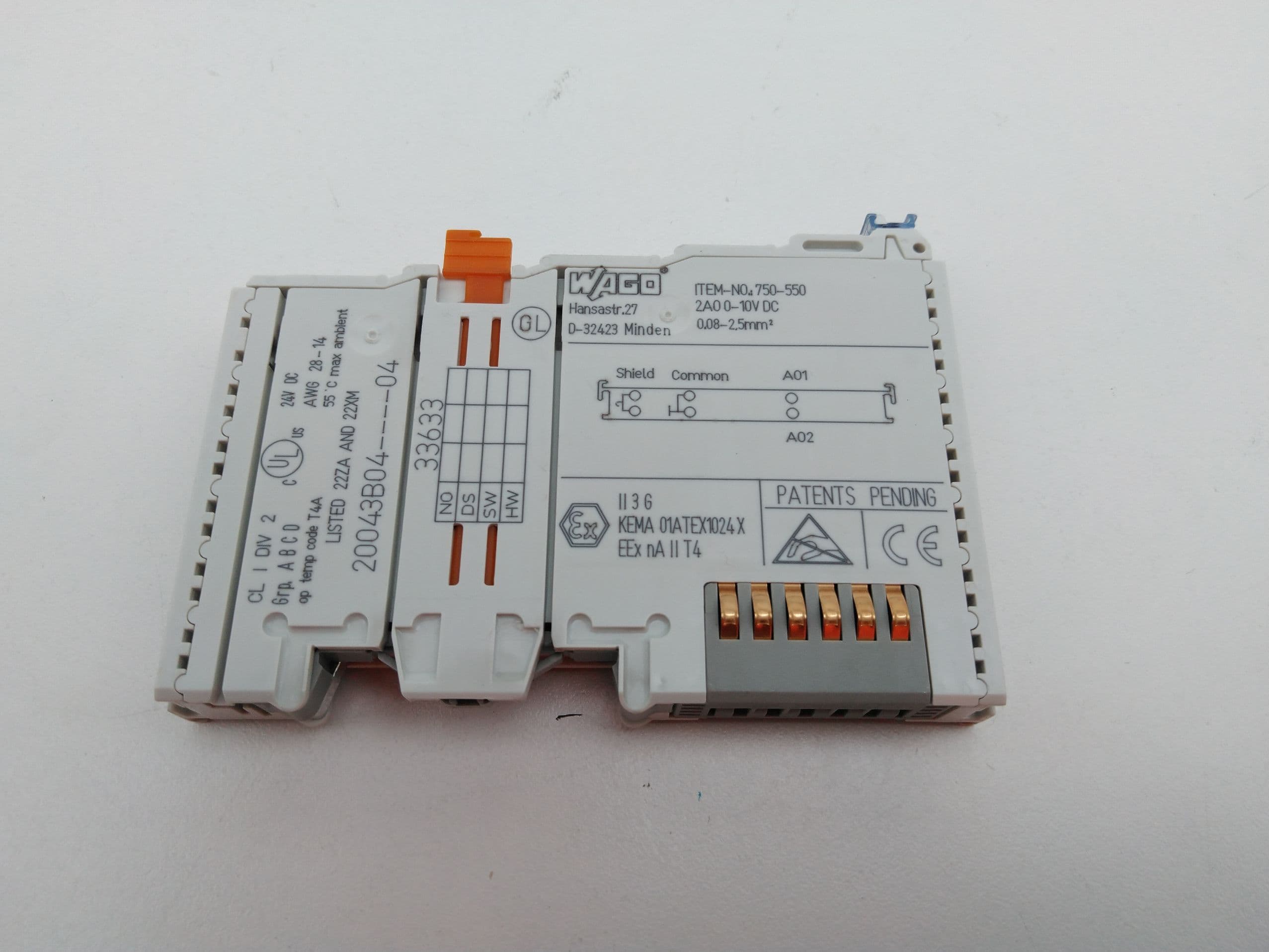 Wago 750-556 2-Channel Analog Output Module