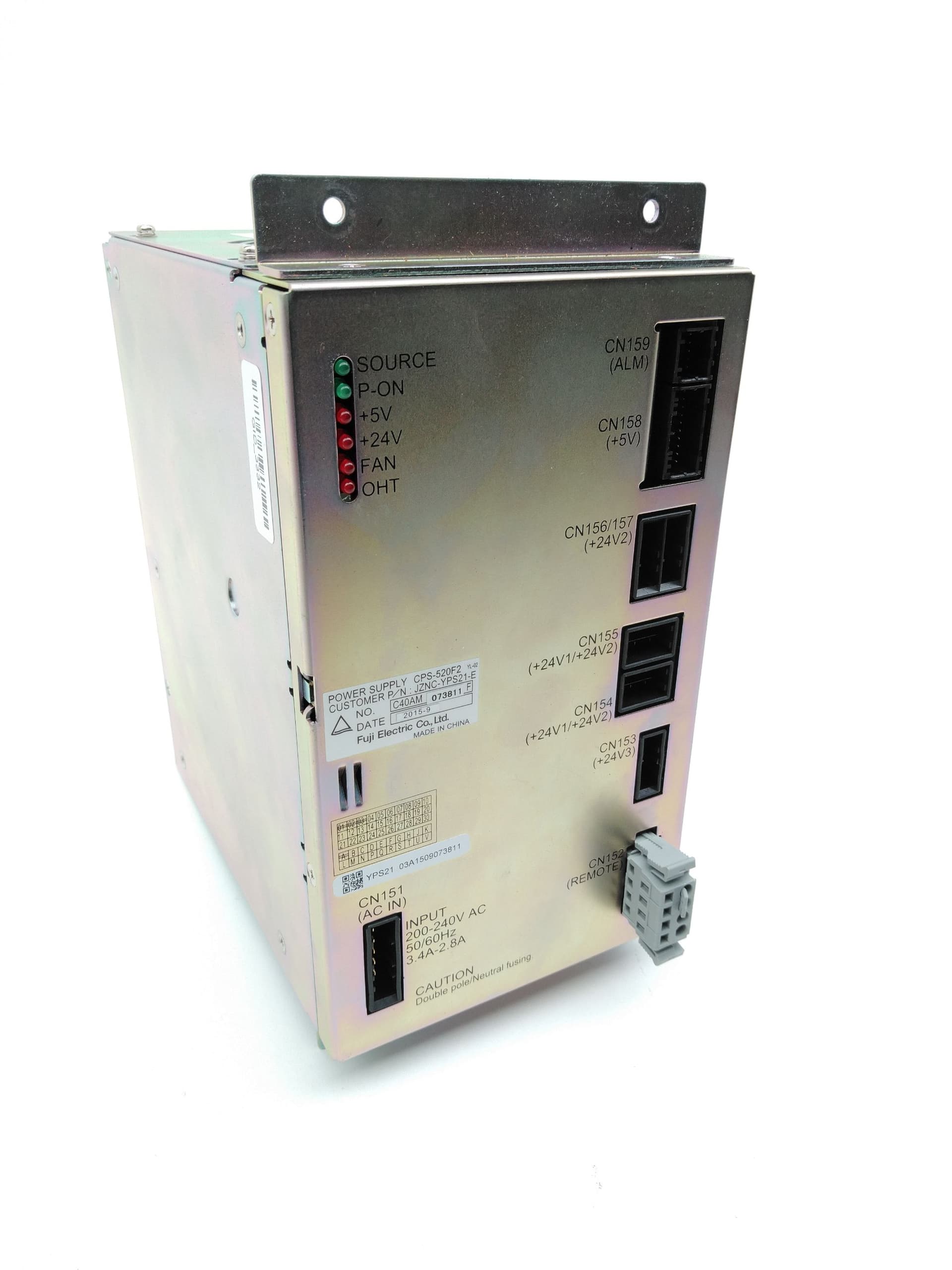 Yaskawa Motoman JZNC-YPS21-E Power Supply, CPU, DX200 (Fuji Electric CPS-520F2)